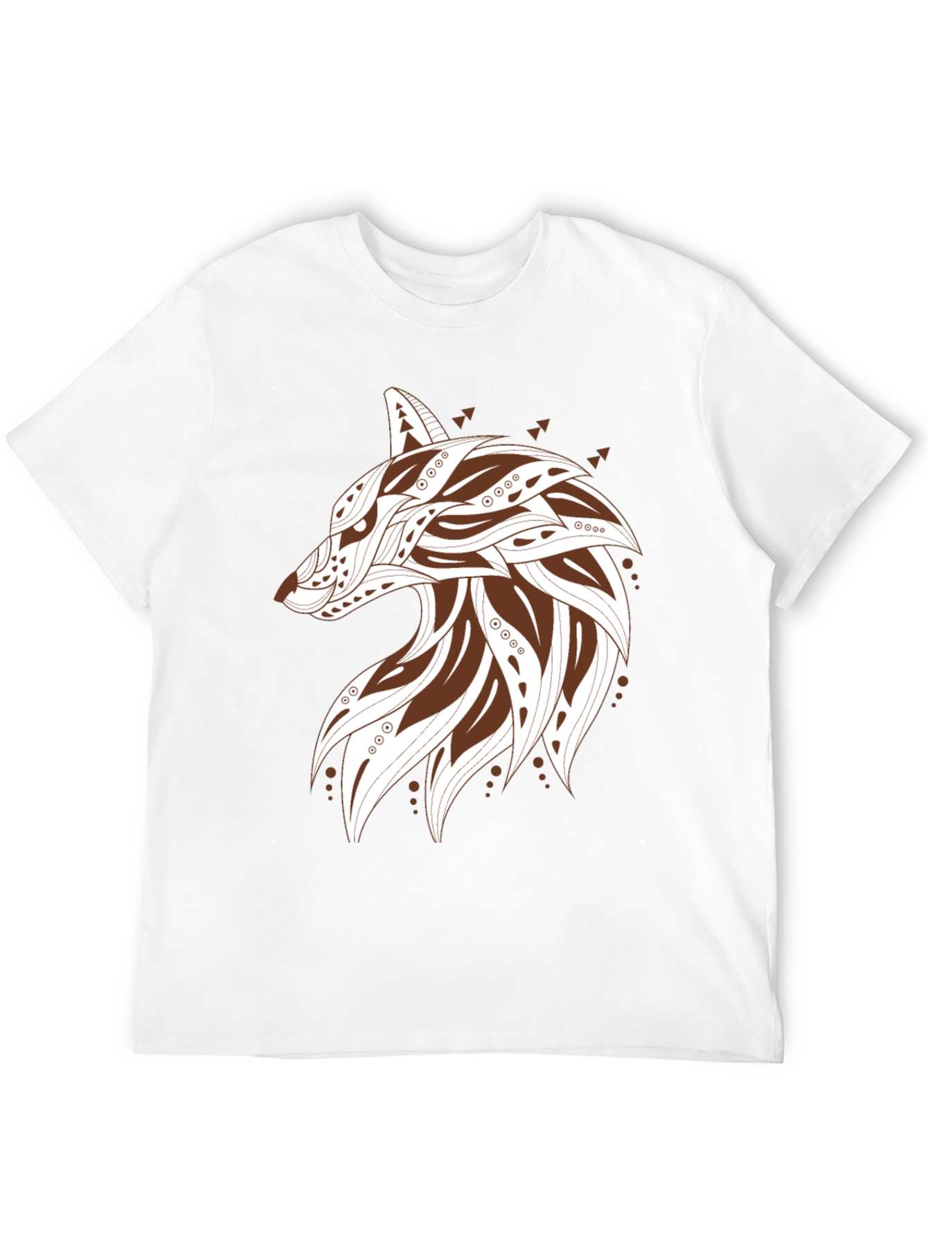 Stylish Wolf Graphic Print Mens T-Shirt - Black