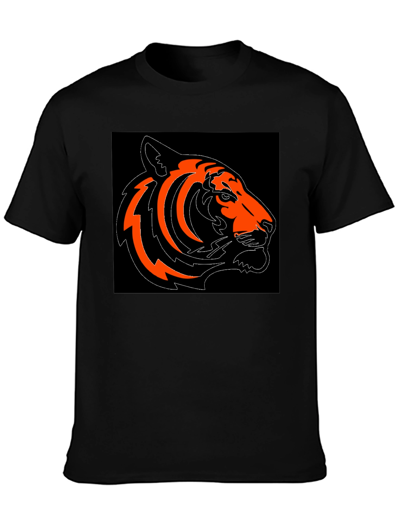 Bold Tiger Graphic Tee - Black