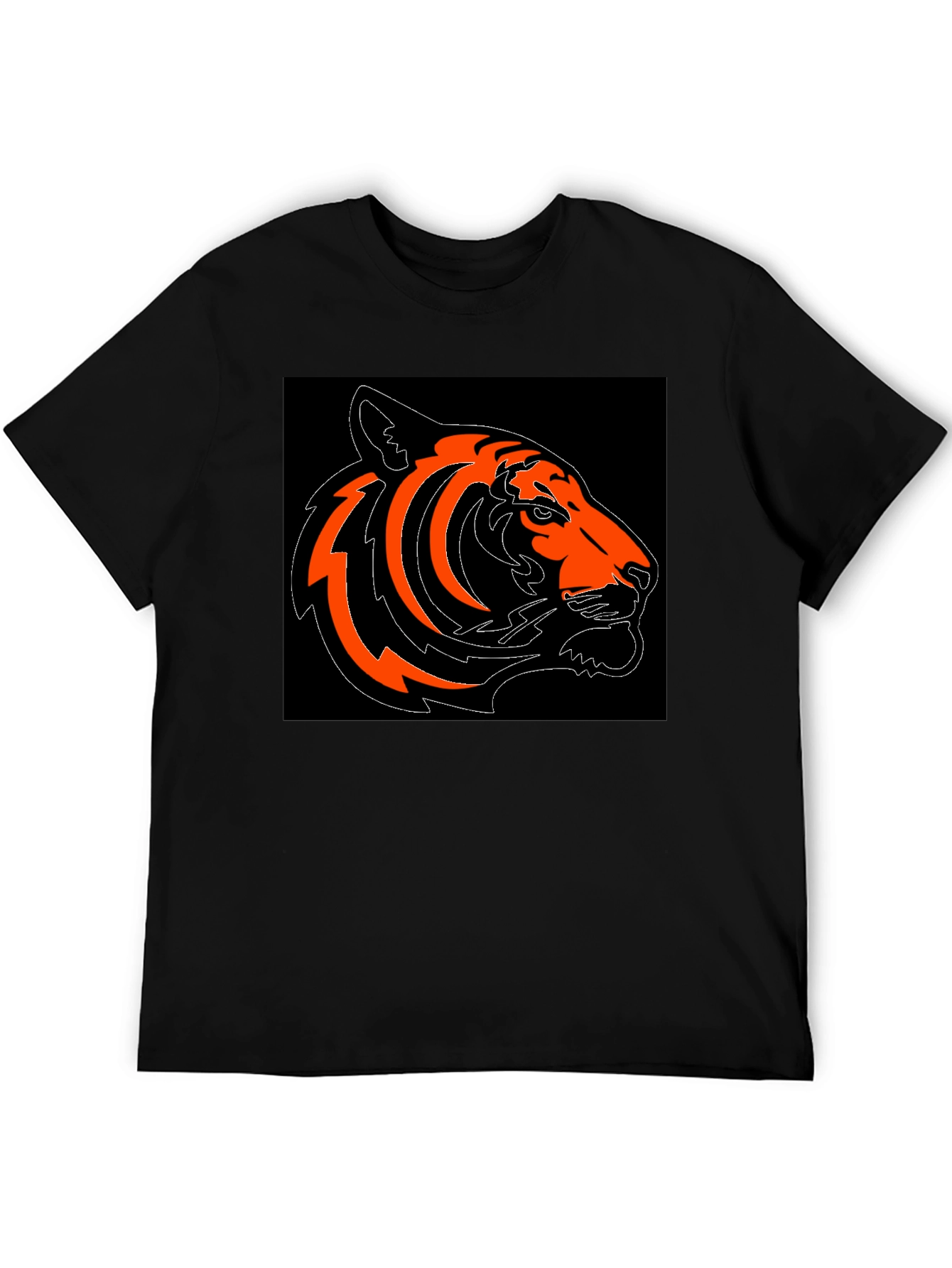 Bold Tiger Graphic Tee - Black