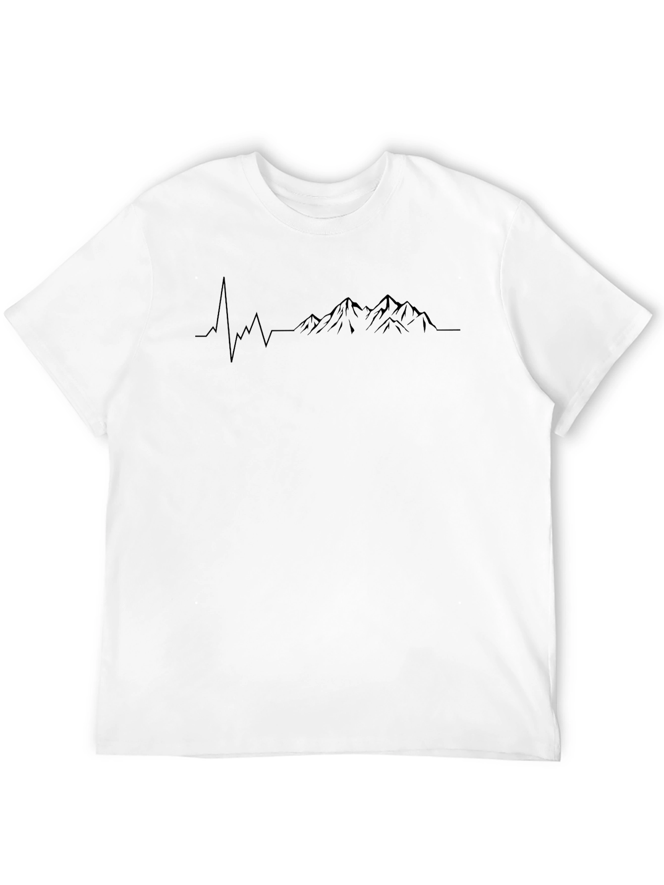 Mountain Heartbeat Graphic Tee - Black