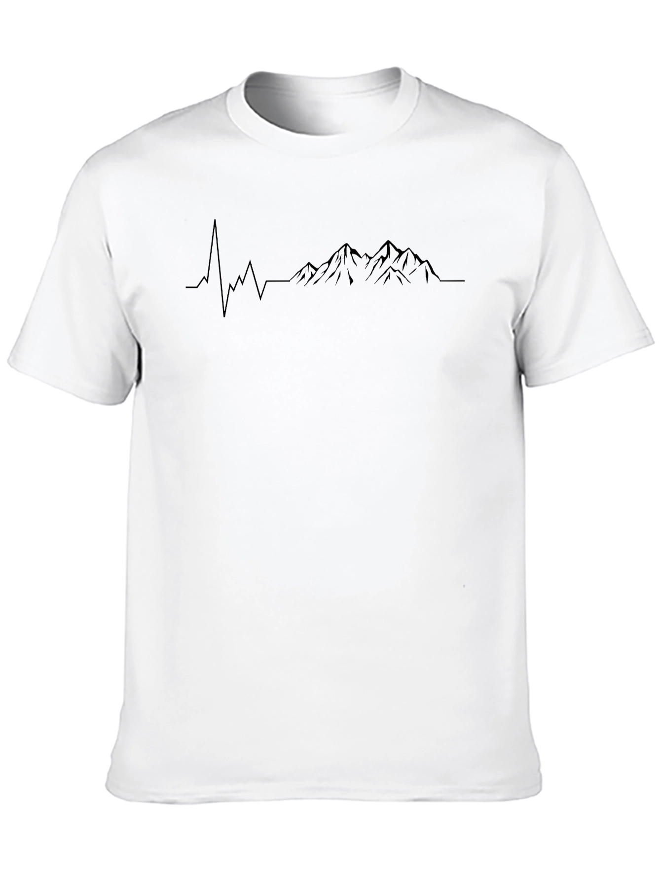 Mountain Heartbeat Graphic Tee - Black