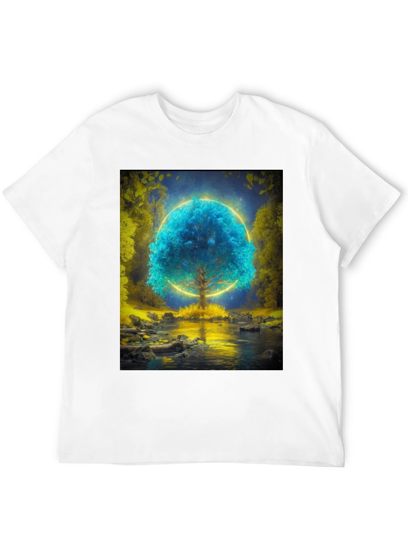 Mystic Tree Graphic T-Shirt - Black