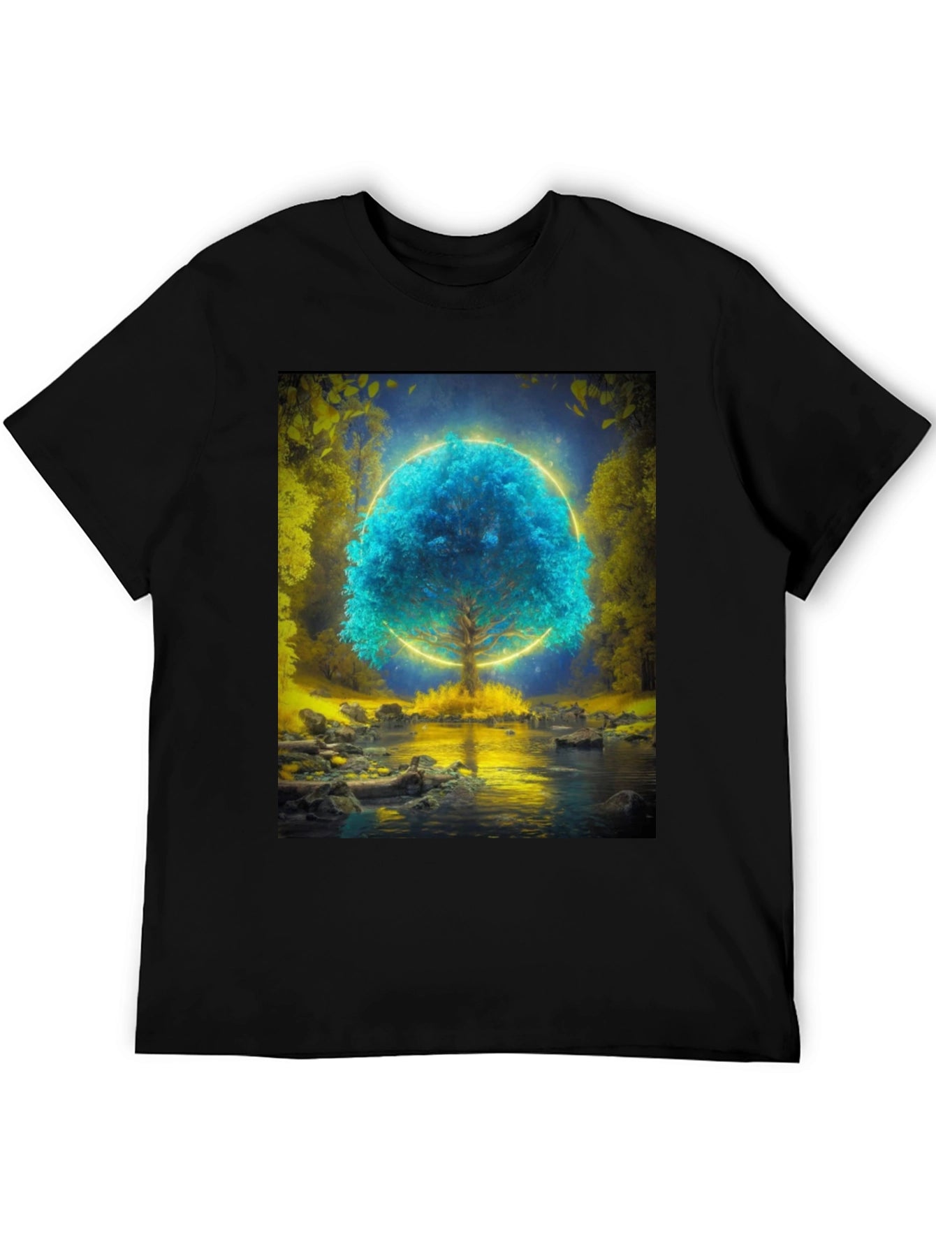 Mystic Tree Graphic T-Shirt - Black