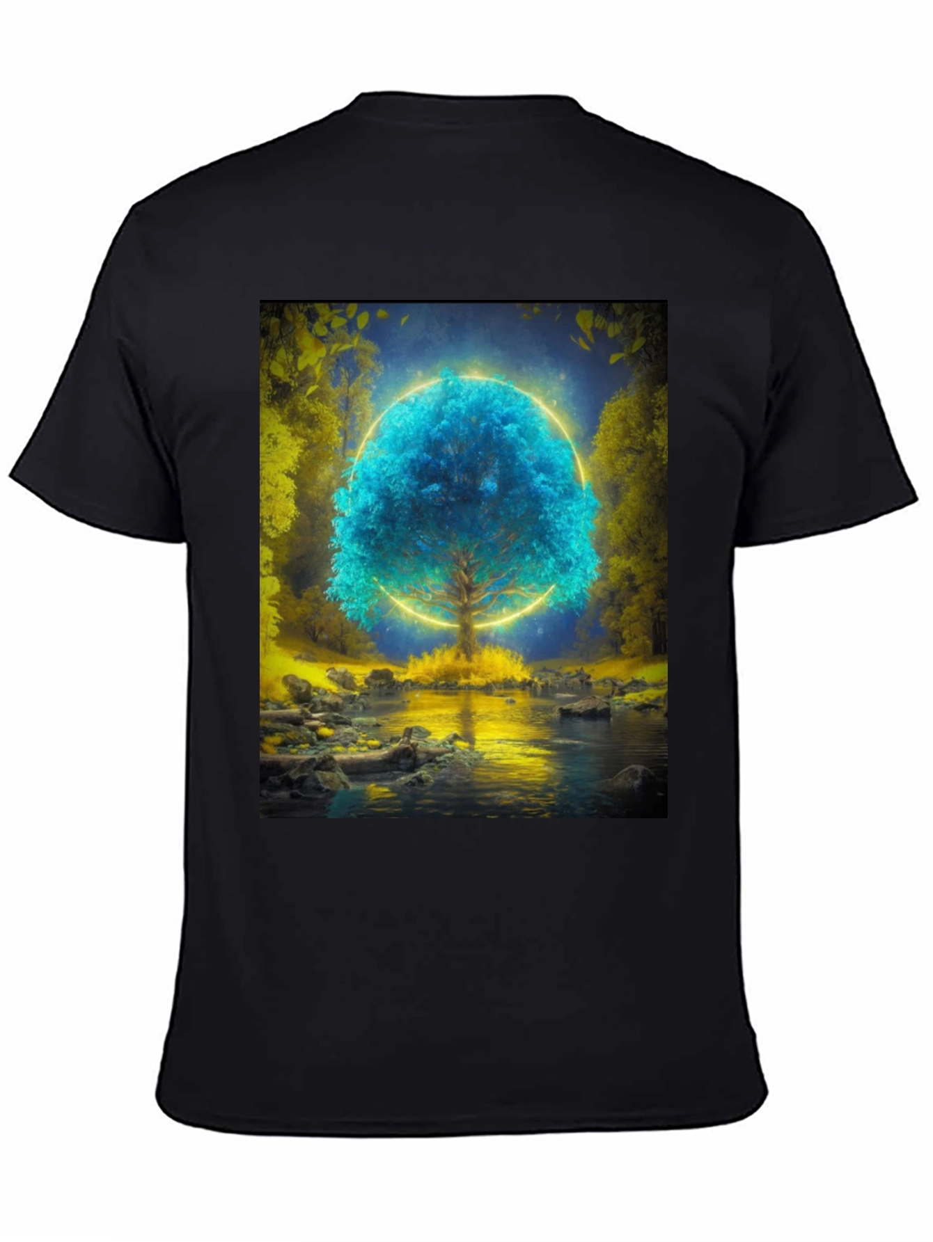 Mystic Tree Graphic T-Shirt - Black