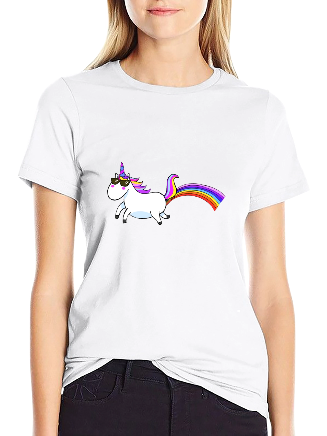 Cool Unicorn Graphic Black T-Shirt