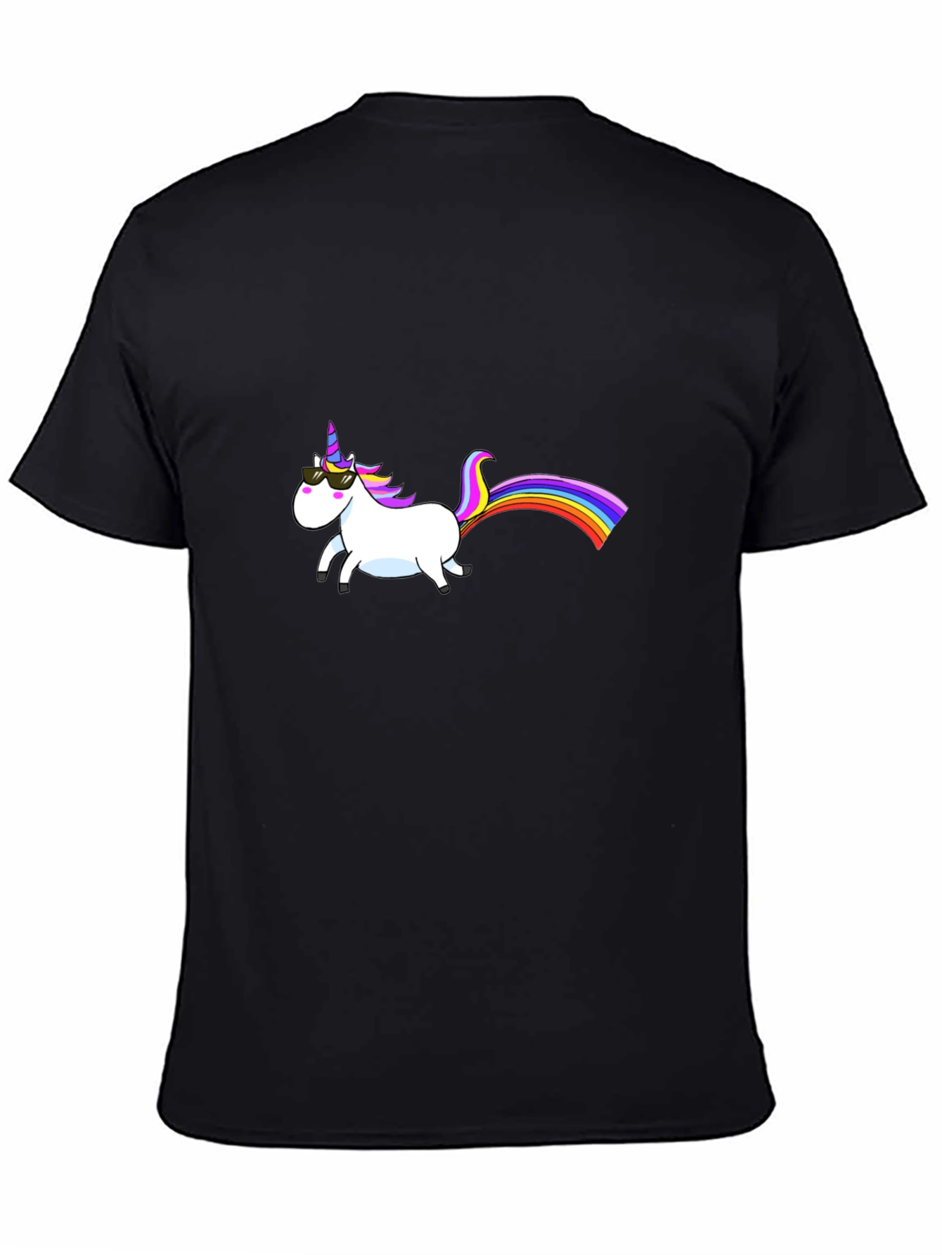 Cool Unicorn Graphic Black T-Shirt