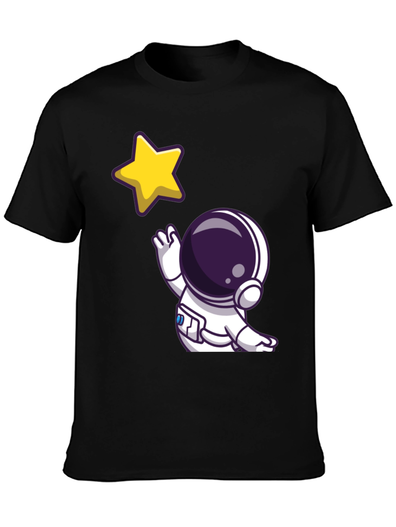 Astronaut Star Graphic Tee - Black T-Shirt
