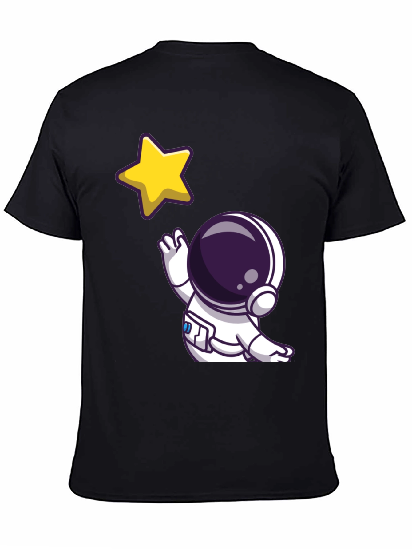 Astronaut Star Graphic Tee - Black T-Shirt