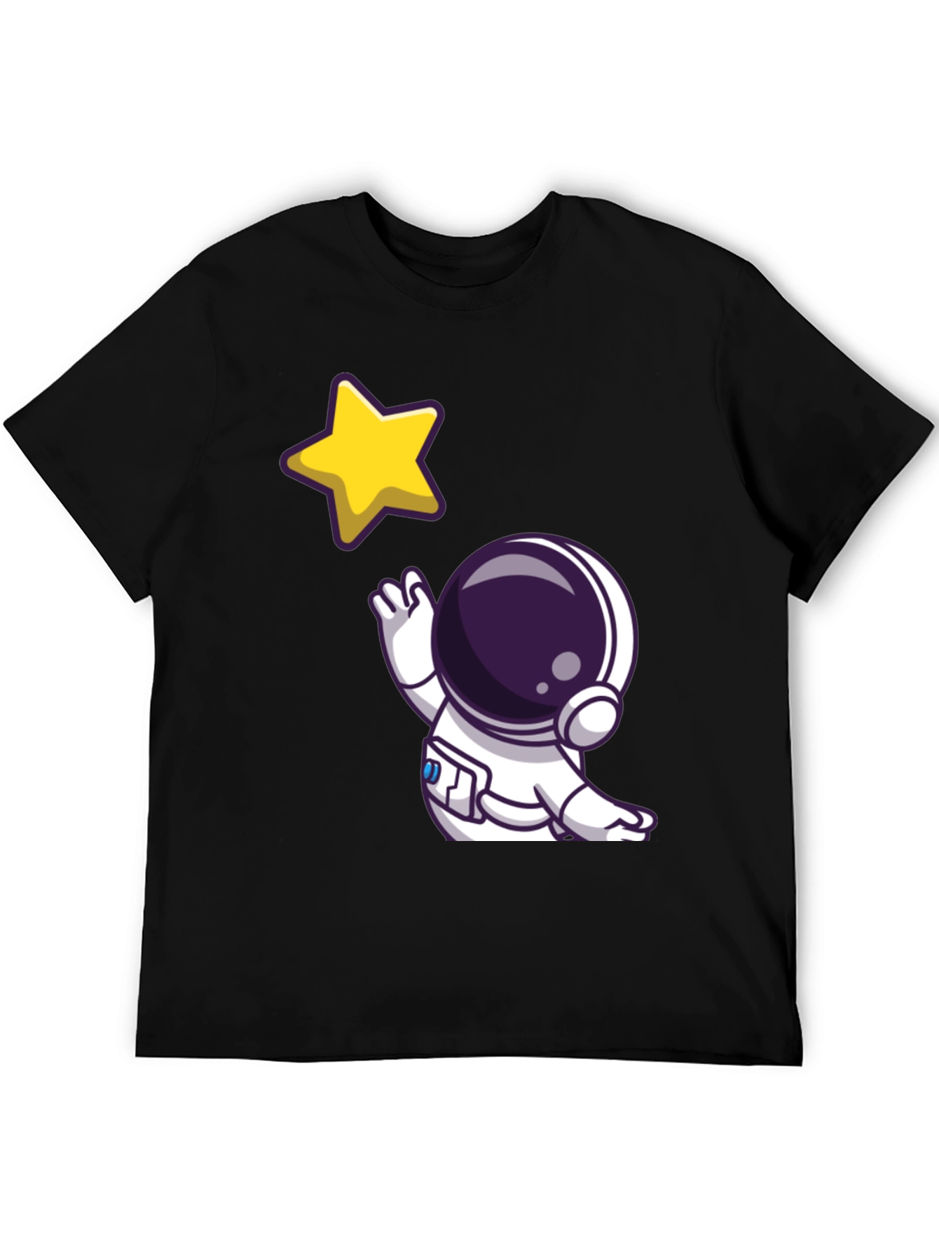 Astronaut Star Graphic Tee - Black T-Shirt