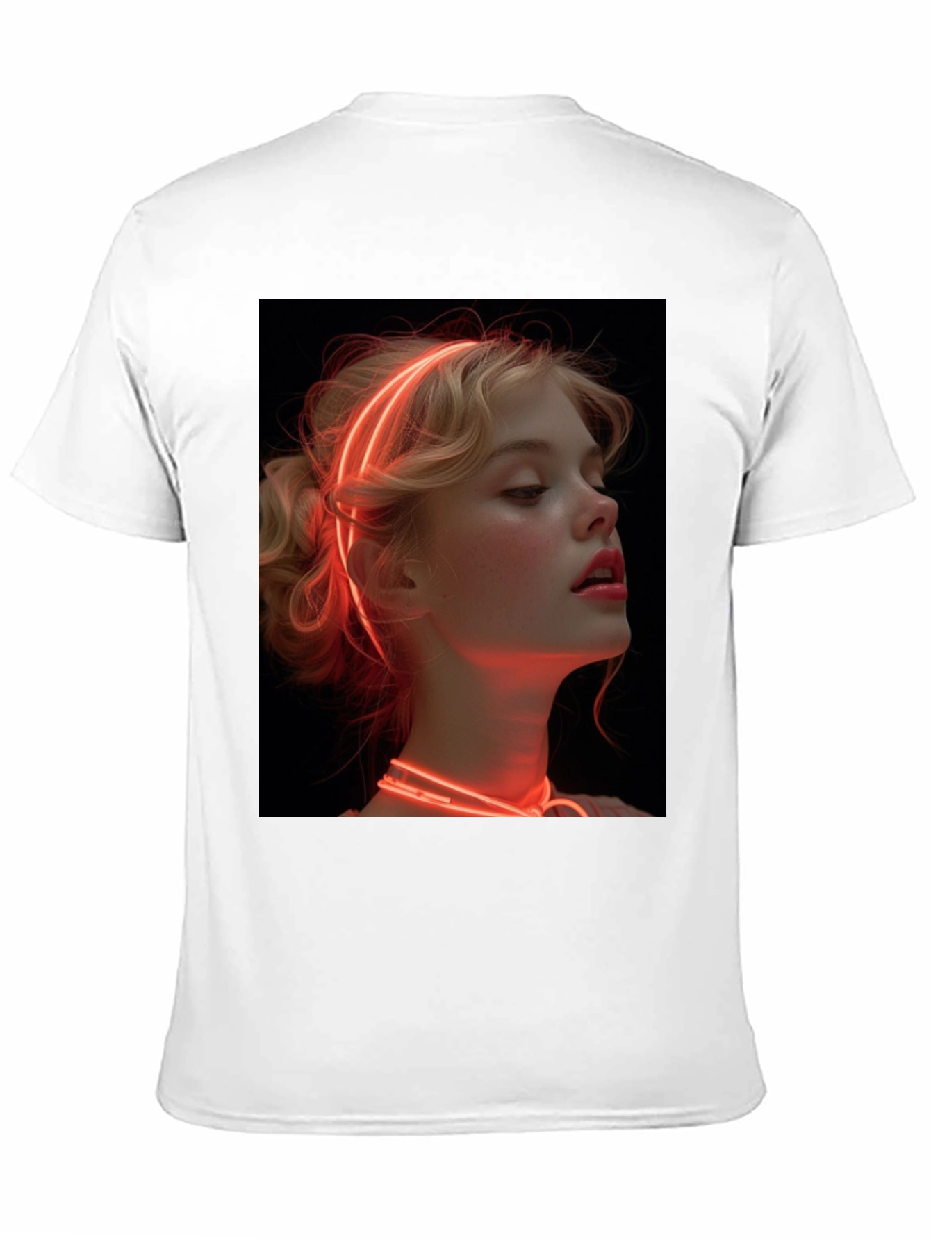Neon Glow Girl T-Shirt - Unique Graphic Tee