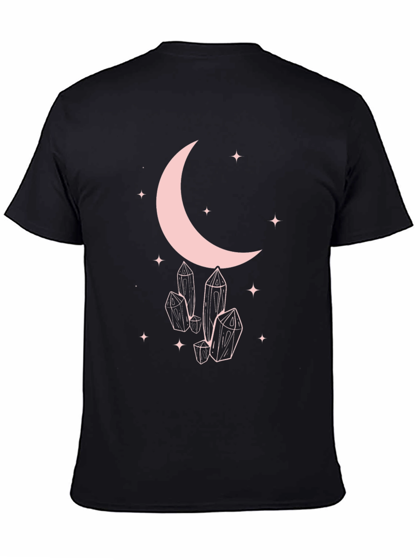 Moon & Crystals Graphic Black T-Shirt