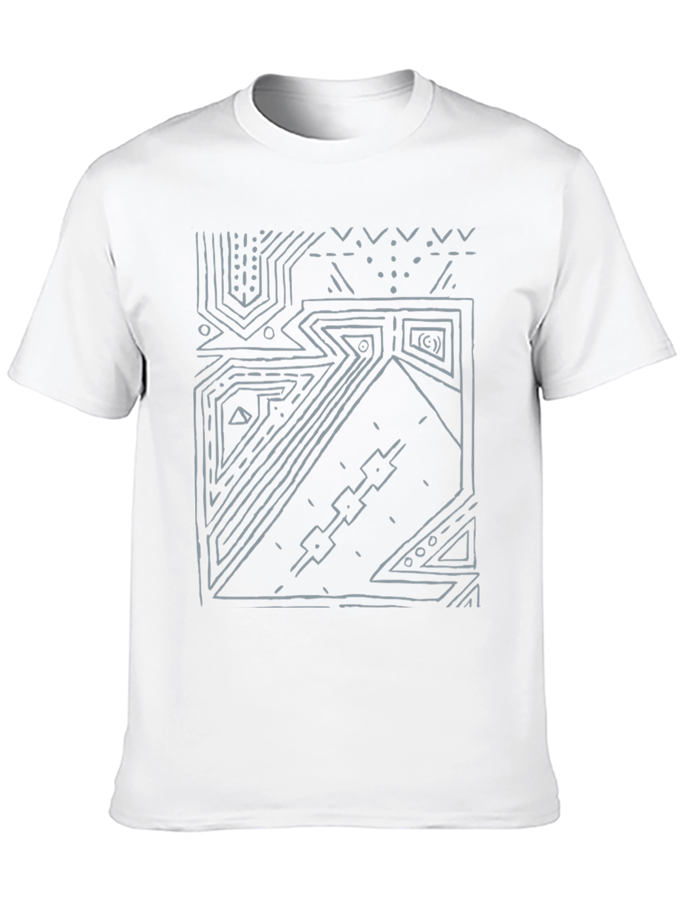 Abstract Geometric Black T-Shirt