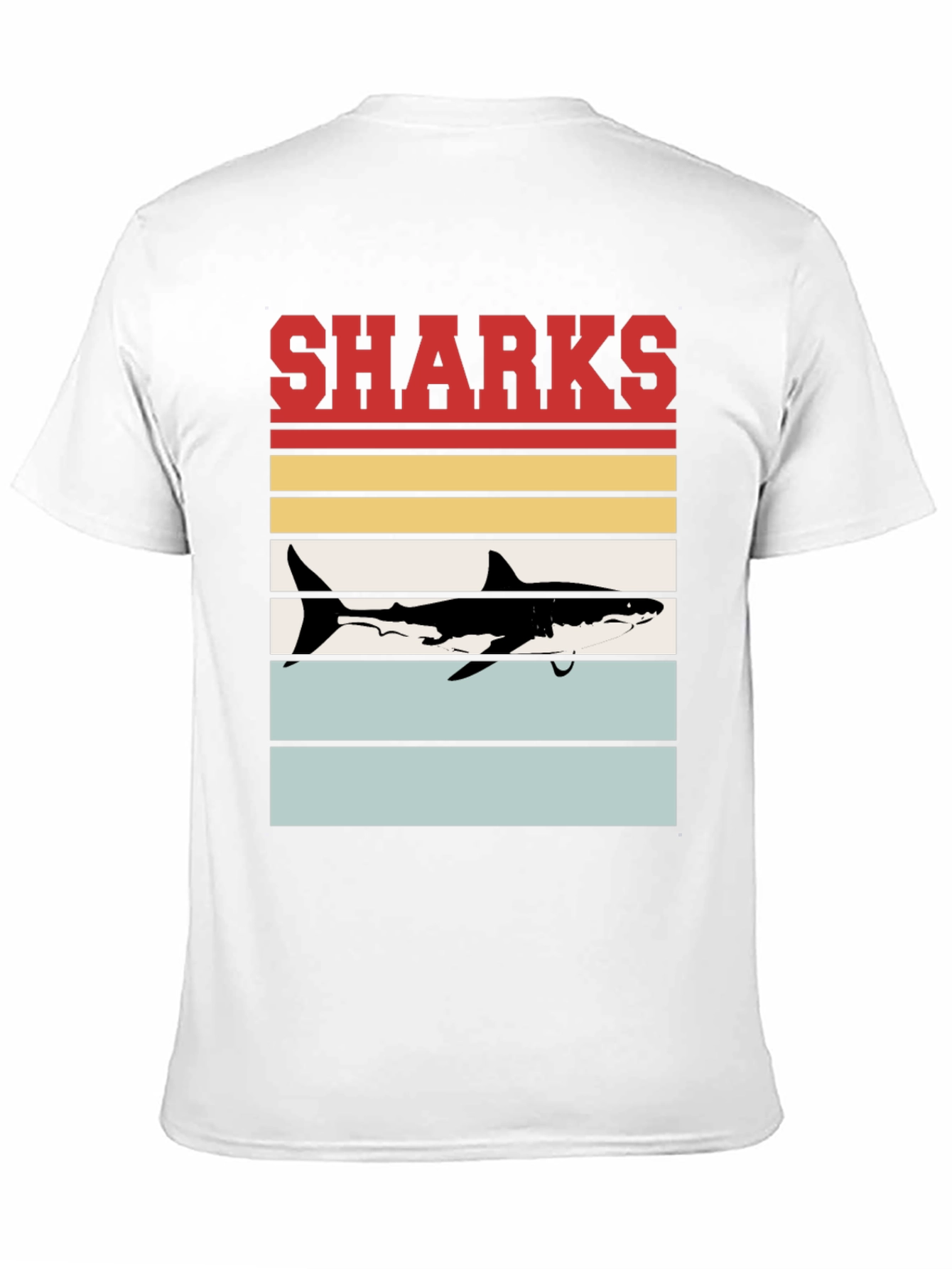 Retro Sharks Graphic T-Shirt - Cool Sea Life Tee