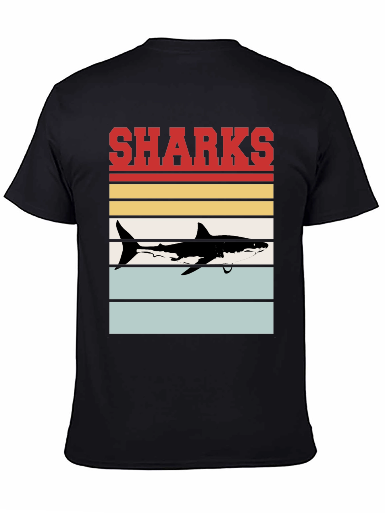 Retro Sharks Graphic T-Shirt - Cool Sea Life Tee