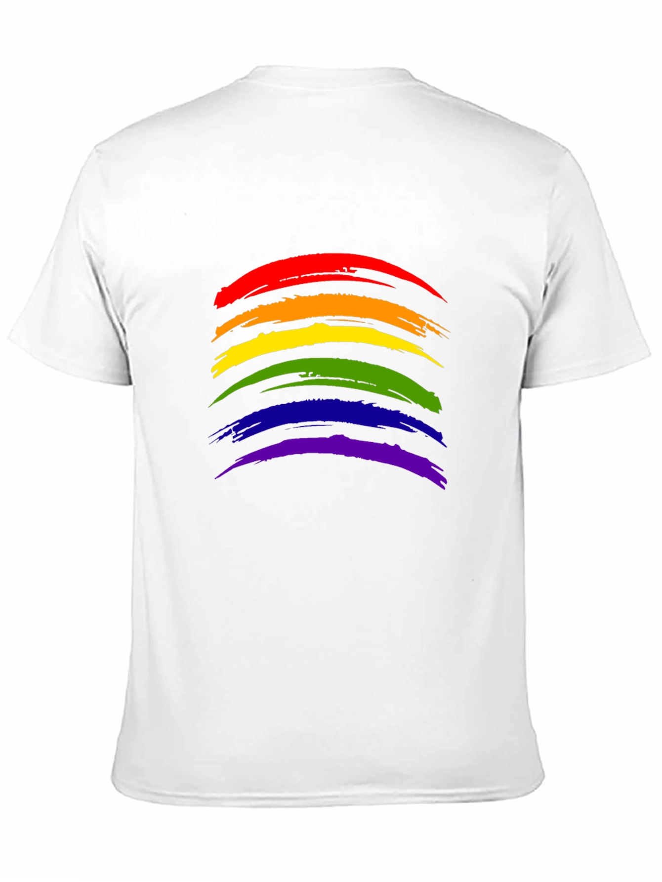 Pride Rainbow Brushstroke Black T-Shirt