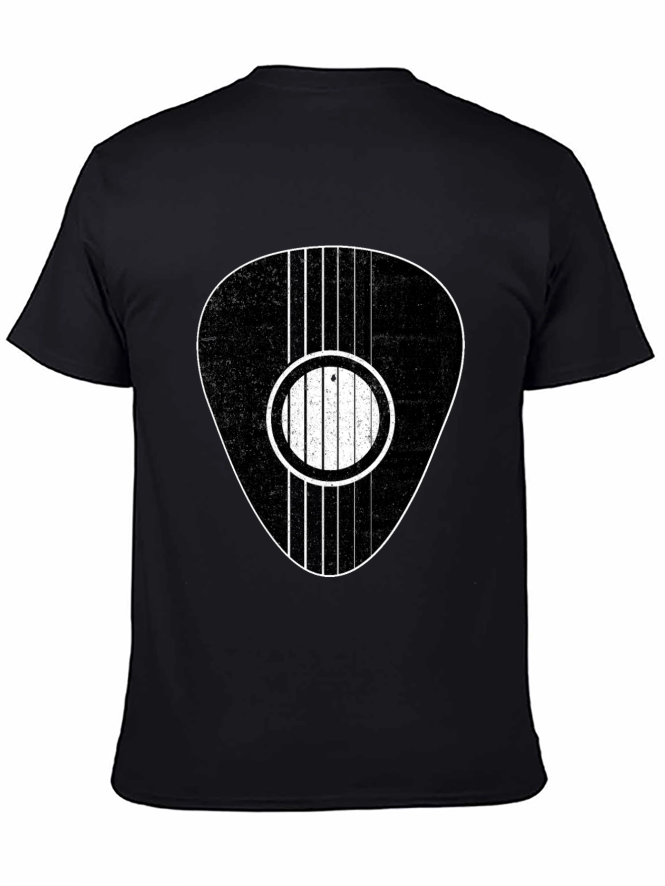 Guitar Pick Graphic Tee - Black Cotton