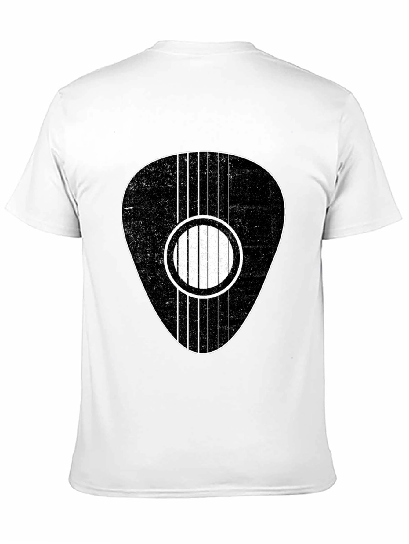 Guitar Pick Graphic Tee - Black Cotton