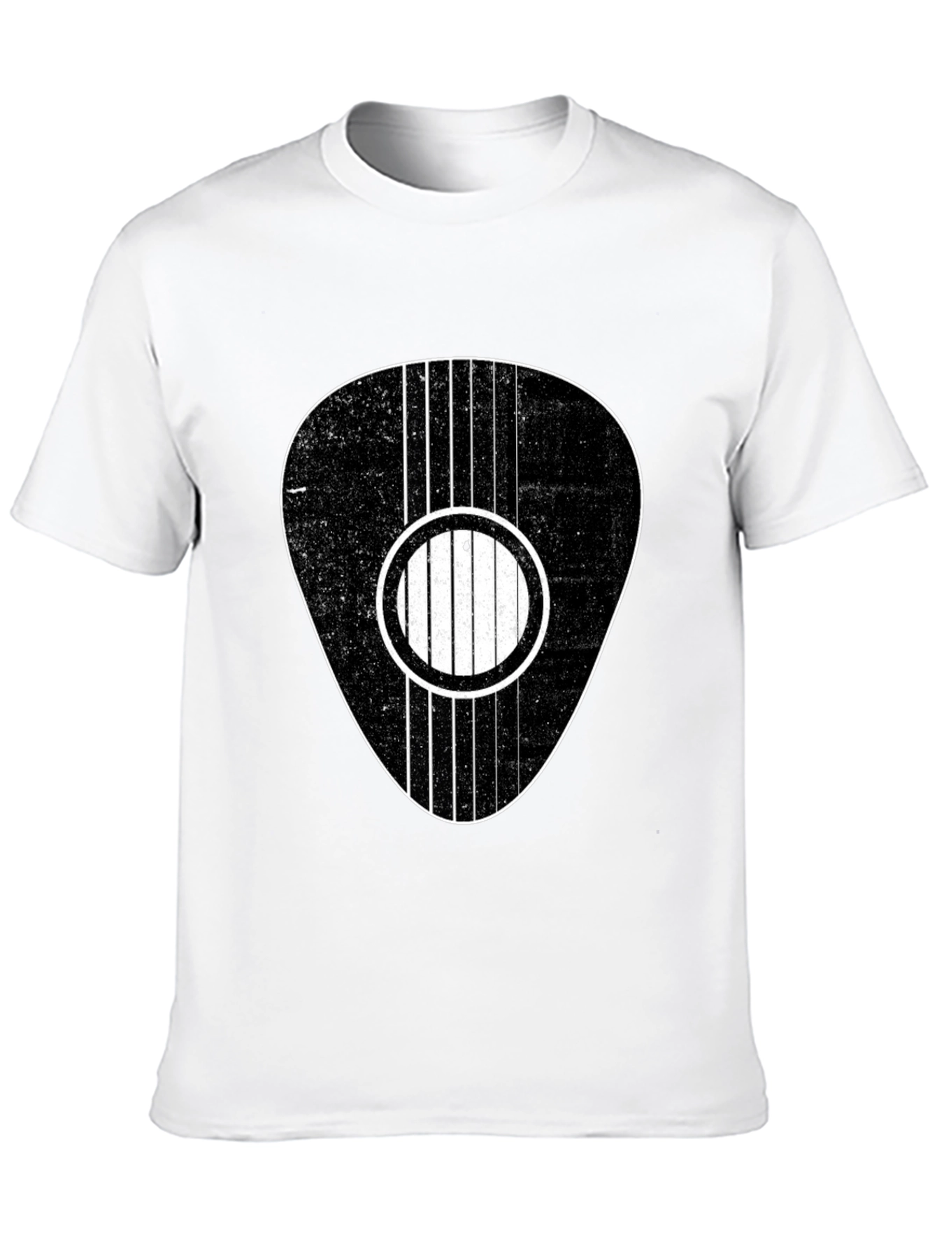 Guitar Pick Graphic Tee - Black Cotton