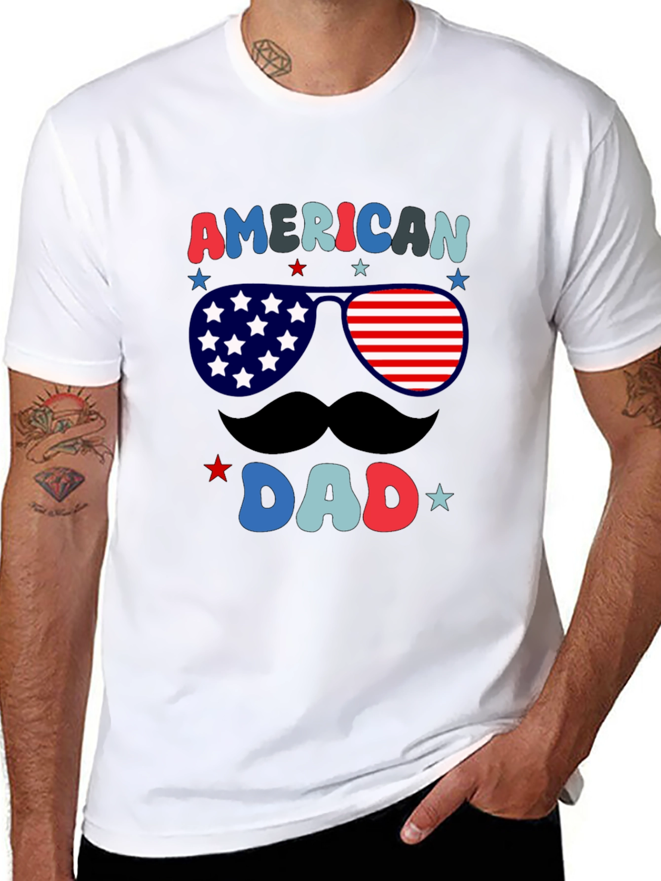 American Dad T-Shirt - Patriotic Fathers Day Tee