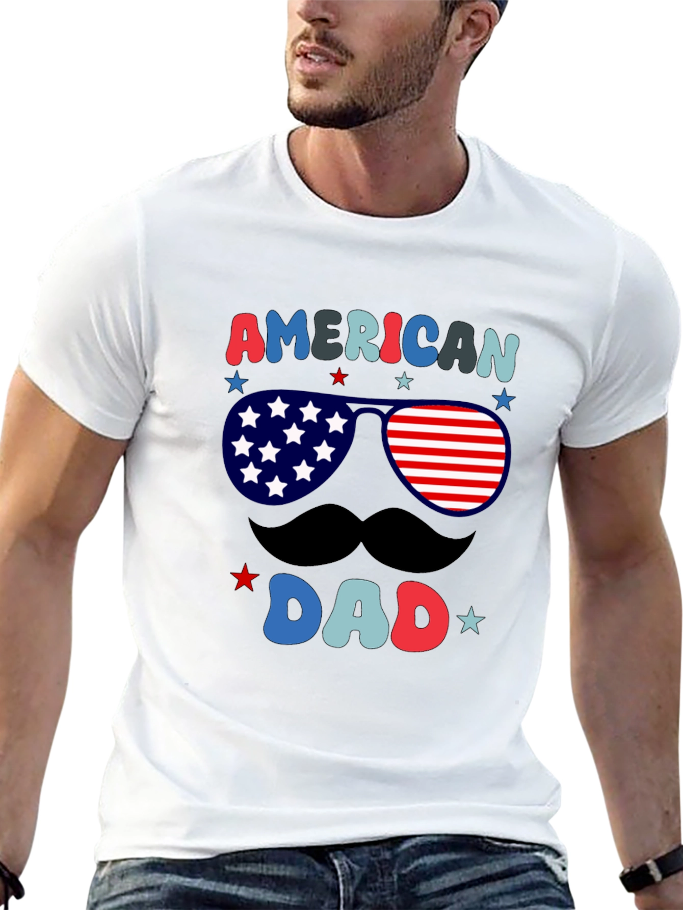 American Dad T-Shirt - Patriotic Fathers Day Tee