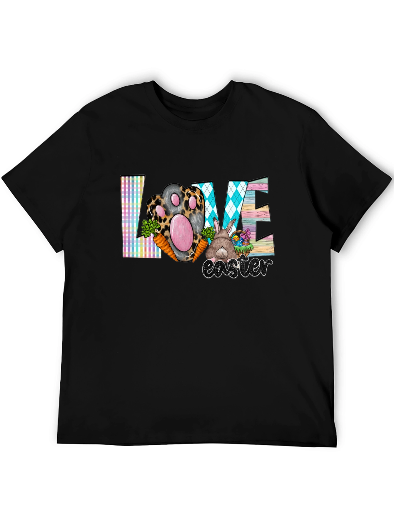 Easter Love T-Shirt Cute Bunny Paw Graphic Tee
