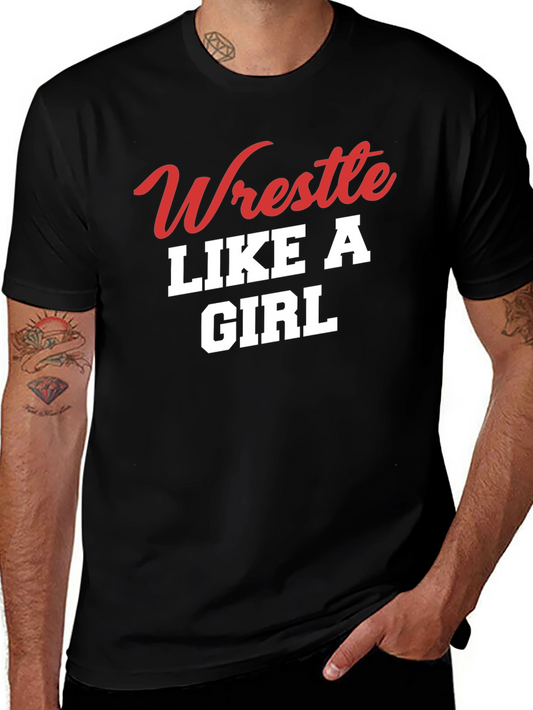 Wrestle Like a Girl T-Shirt - Black