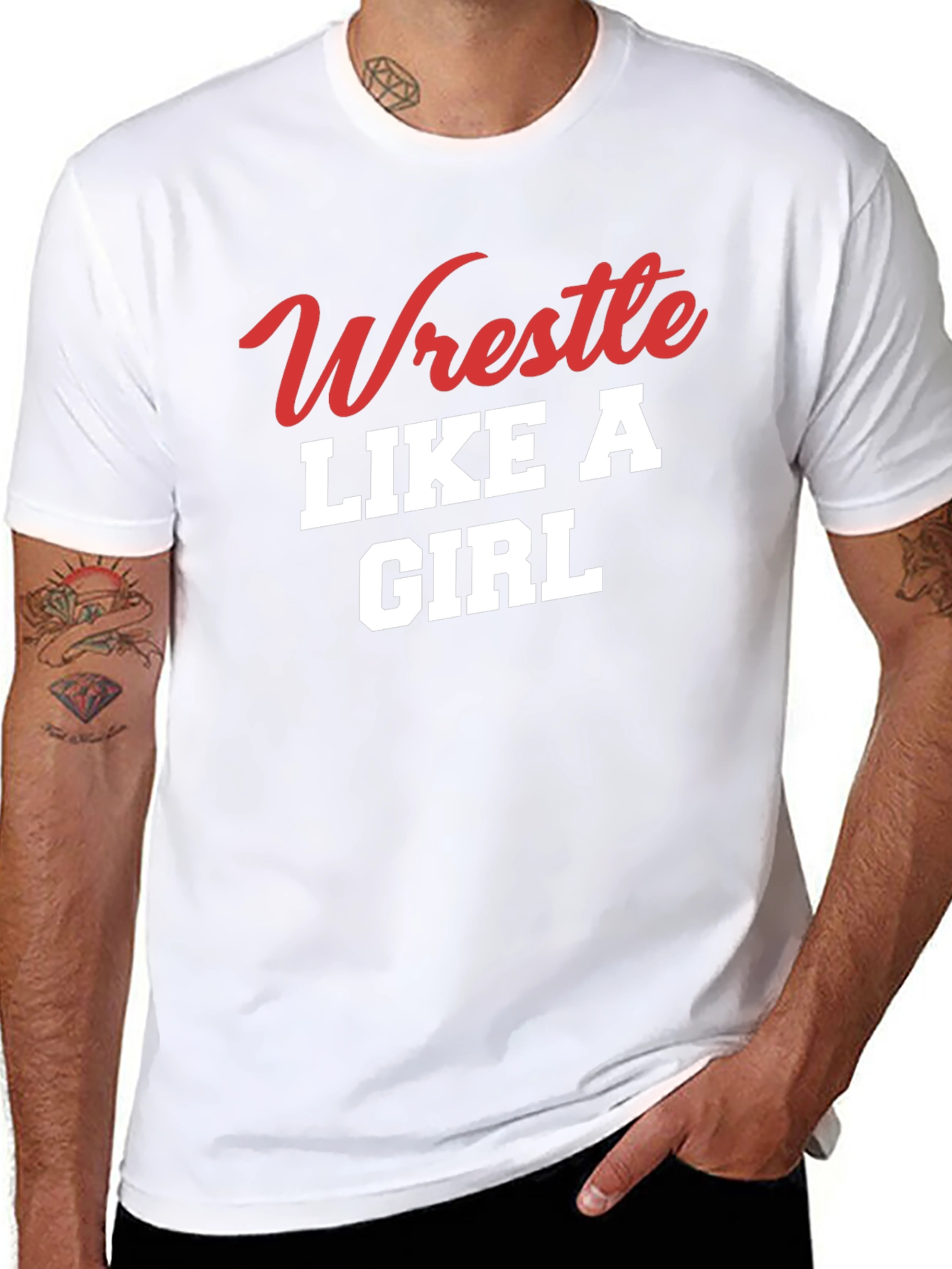 Wrestle Like a Girl T-Shirt - Black