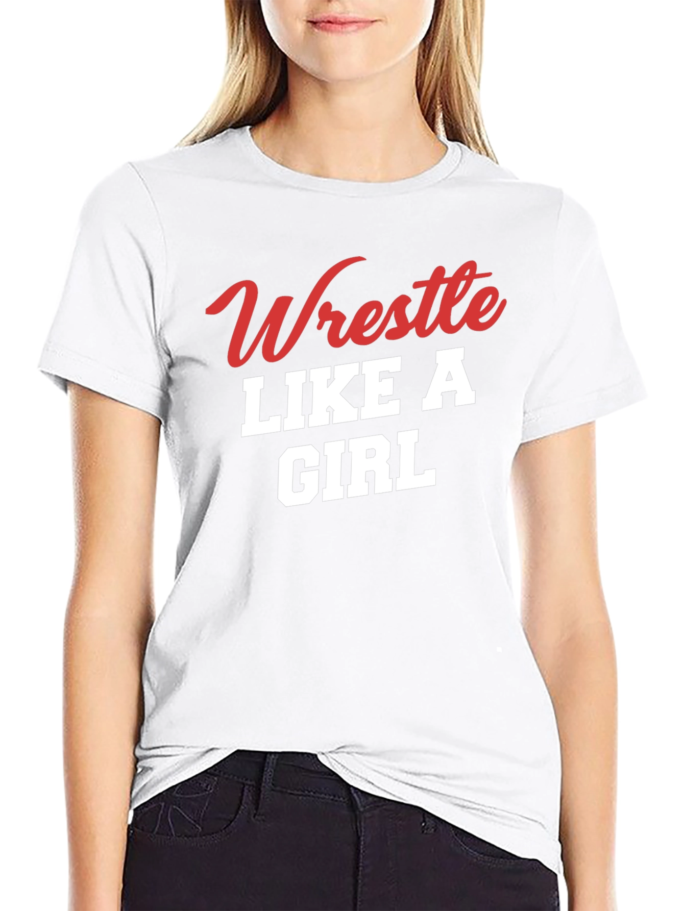 Wrestle Like a Girl T-Shirt - Black