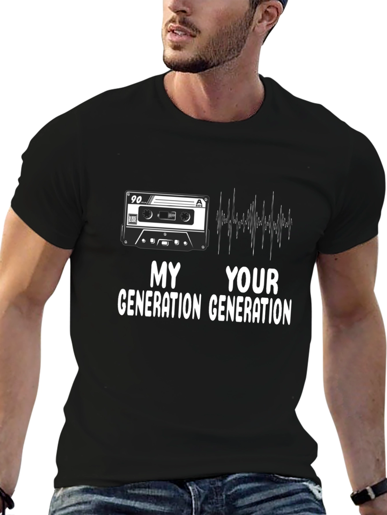 My Generation Your Generation Black Graphic Tee