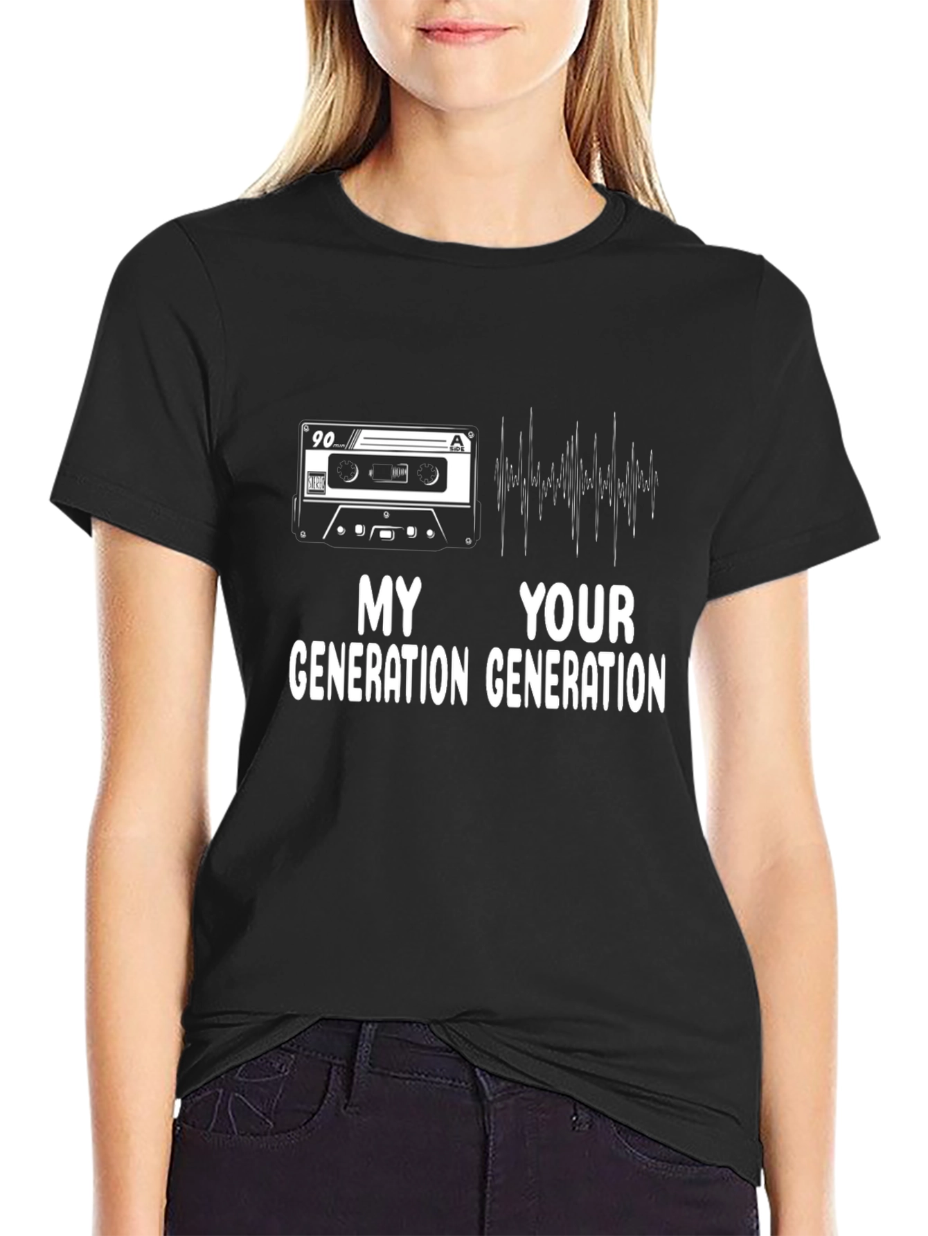 My Generation Your Generation Black Graphic Tee