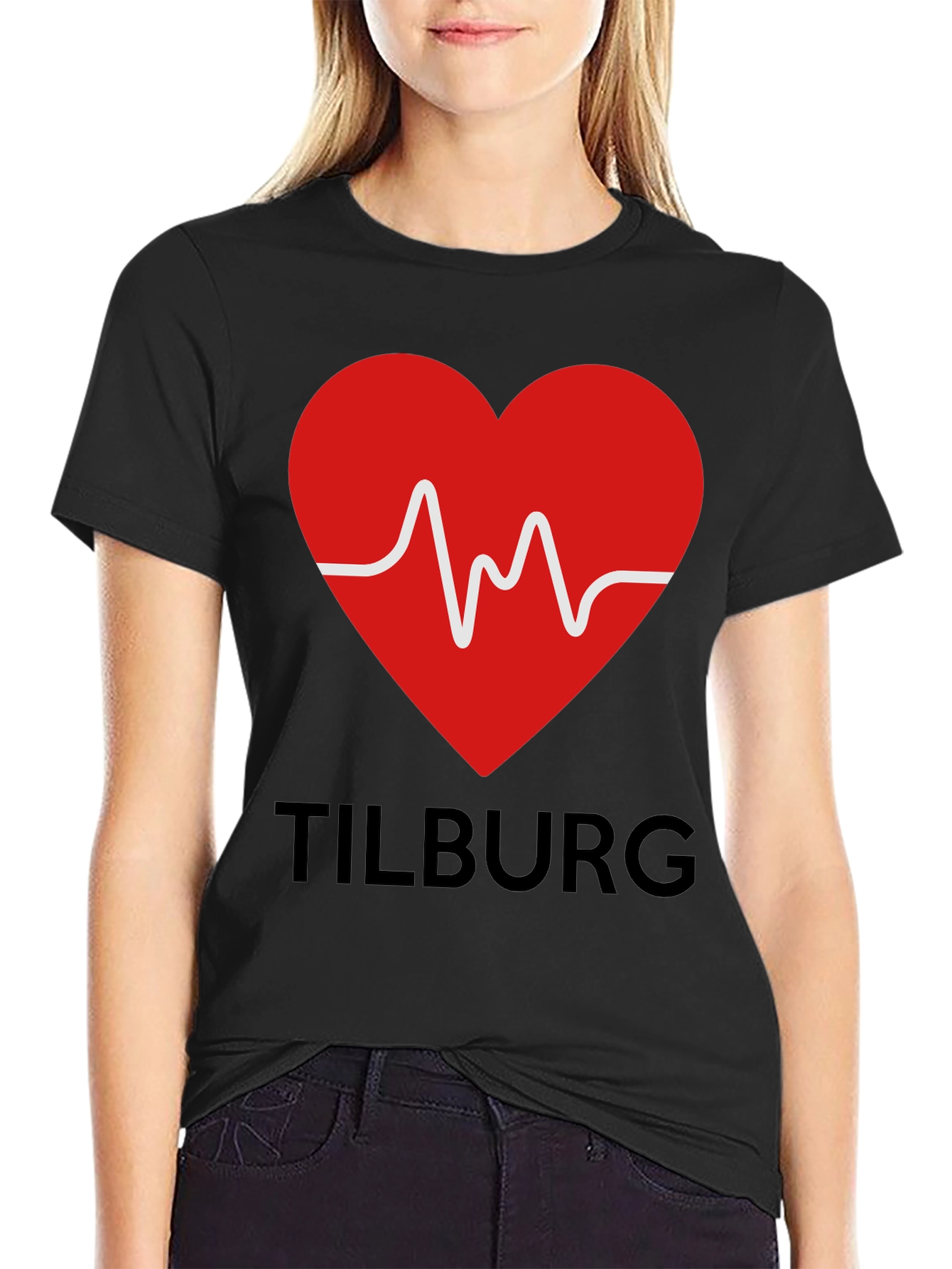 Tilburg Heartbeat Black T-Shirt