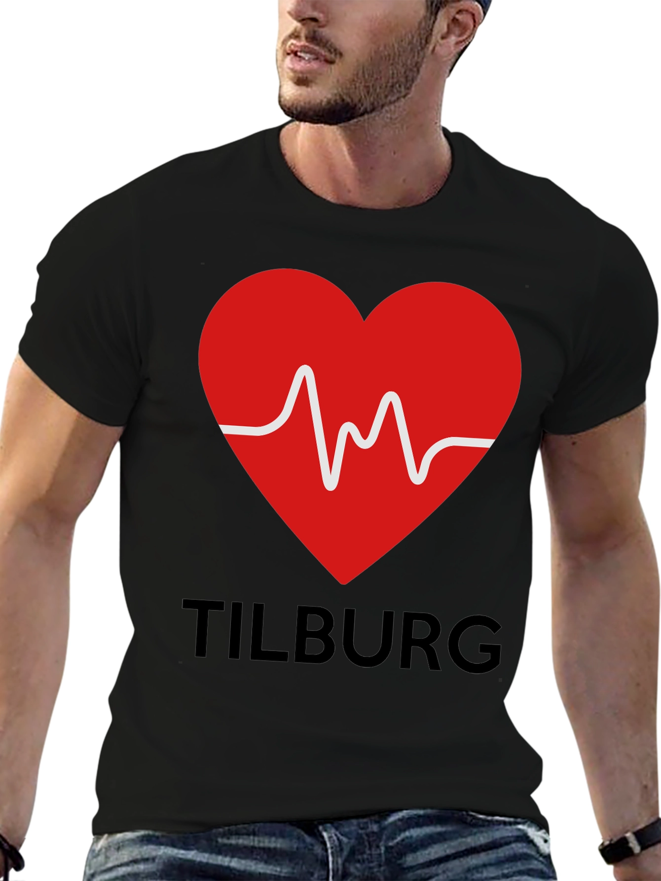 Tilburg Heartbeat Black T-Shirt