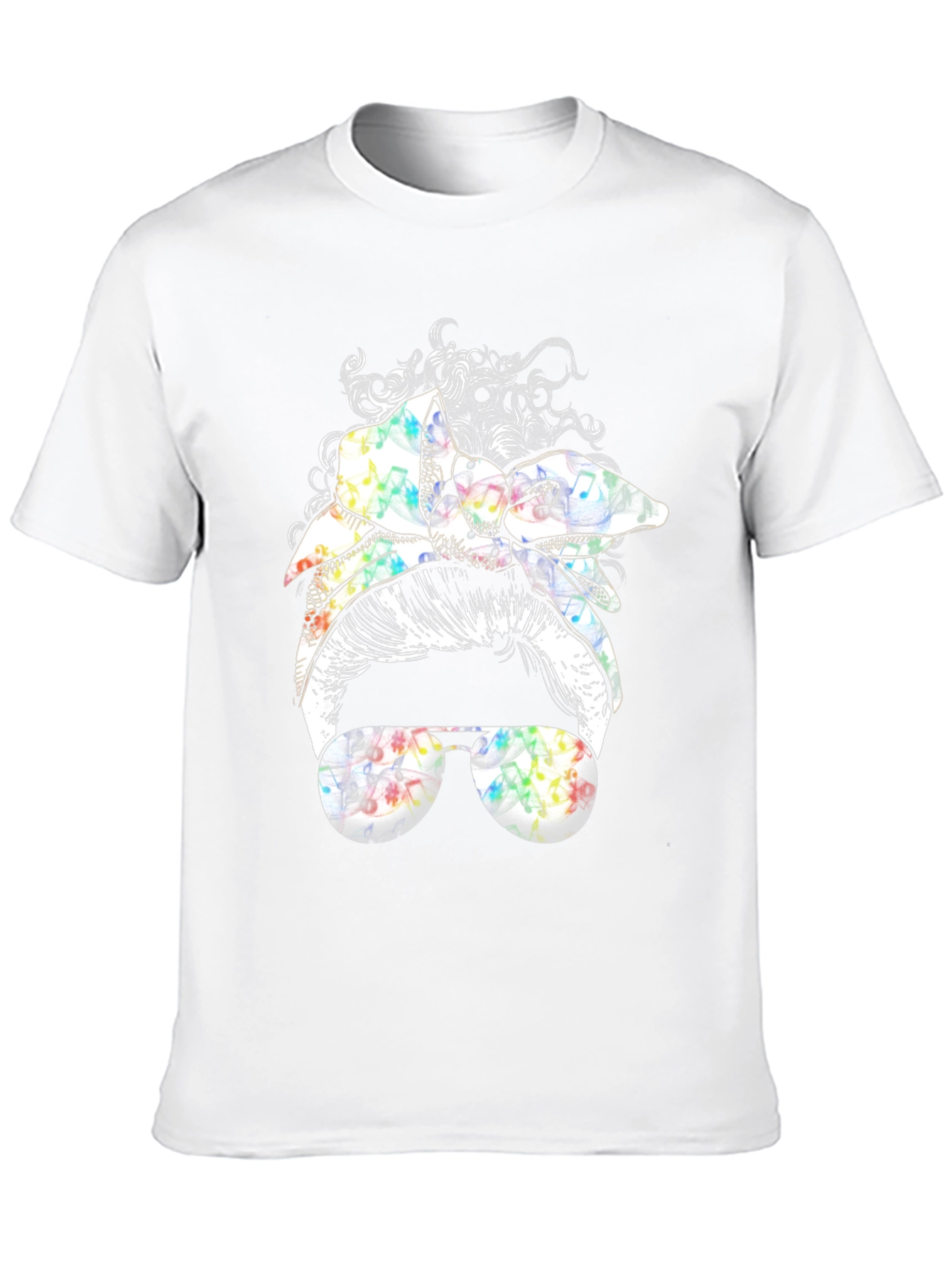 Music Note Messy Bun T-Shirt