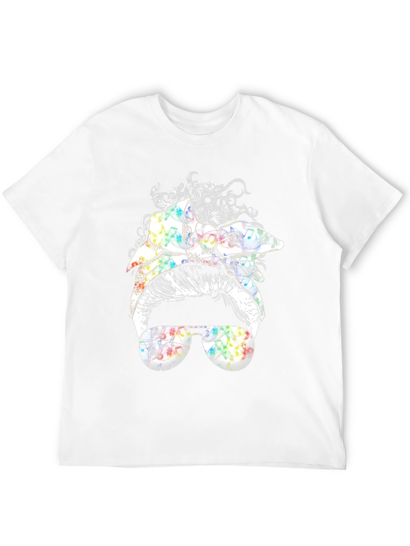 Music Note Messy Bun T-Shirt