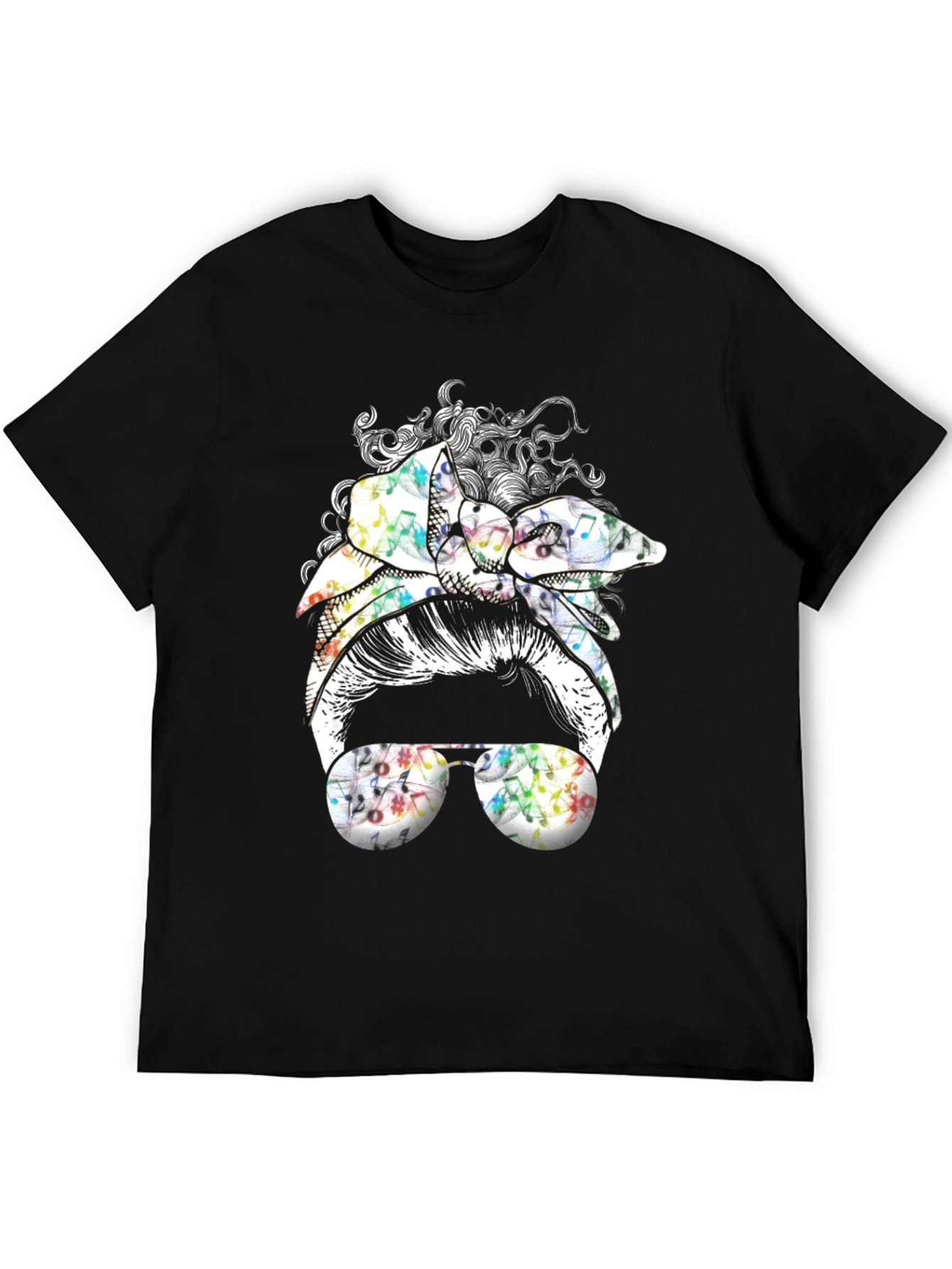 Music Note Messy Bun T-Shirt