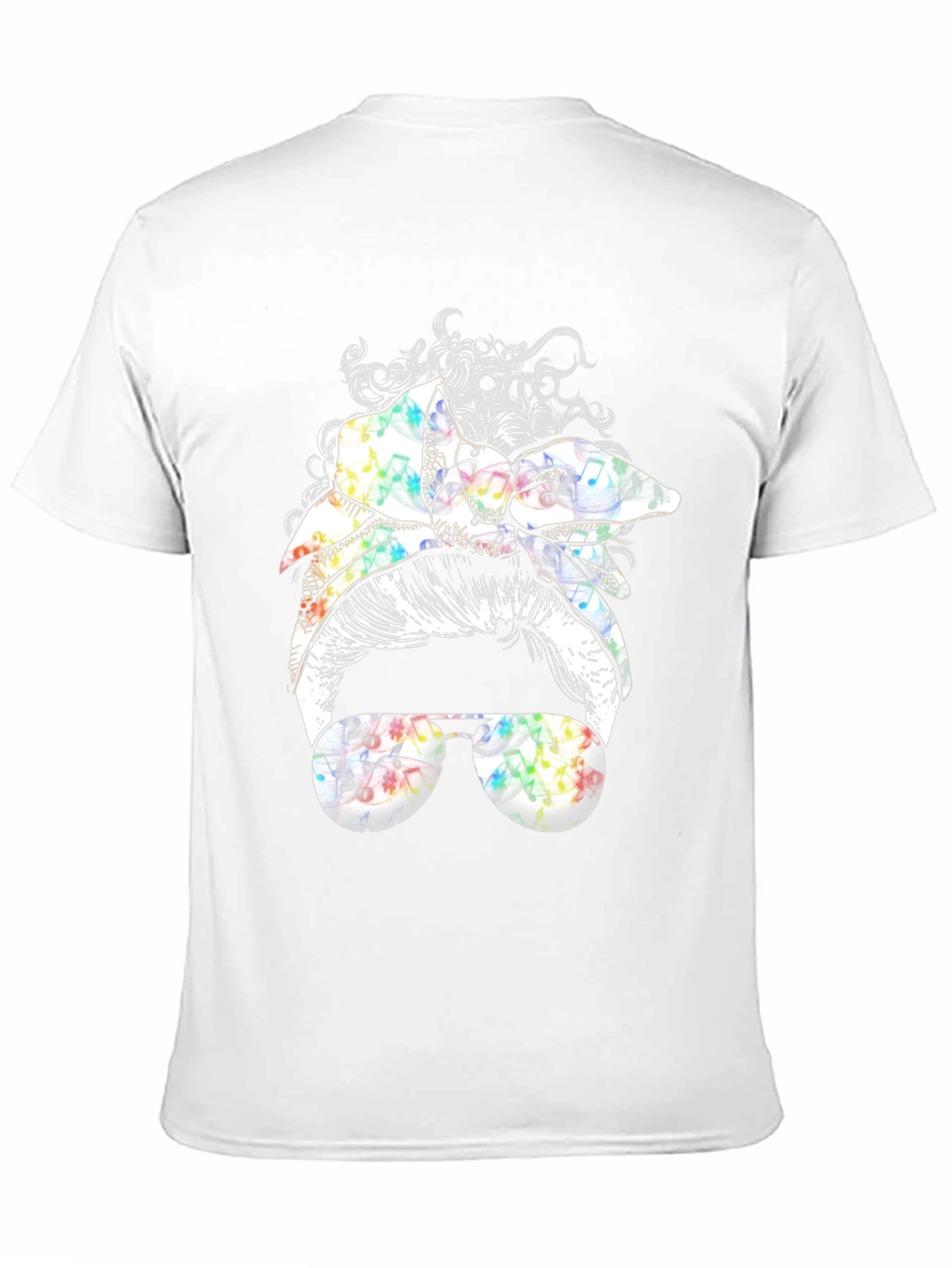 Music Note Messy Bun T-Shirt
