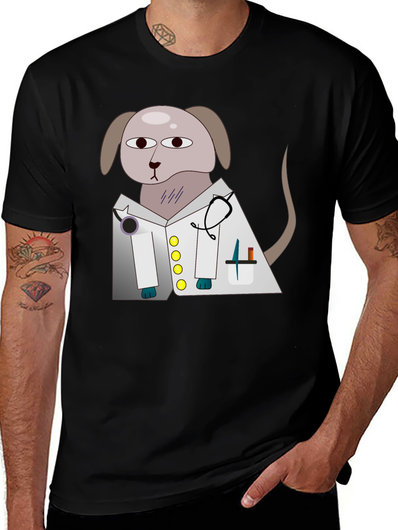 Dog Doctor T-Shirt - Cartoon Vet Design