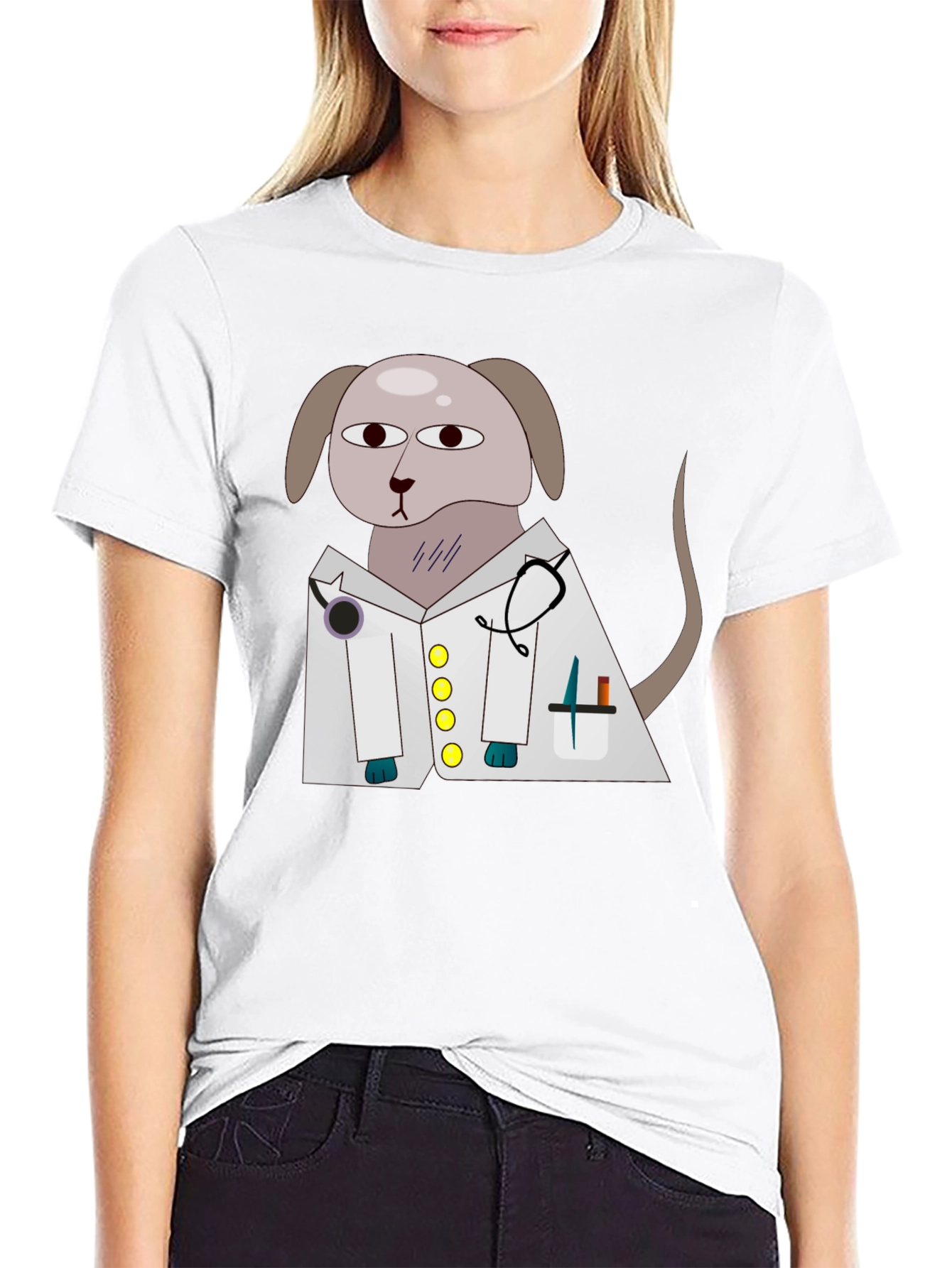 Dog Doctor T-Shirt - Cartoon Vet Design