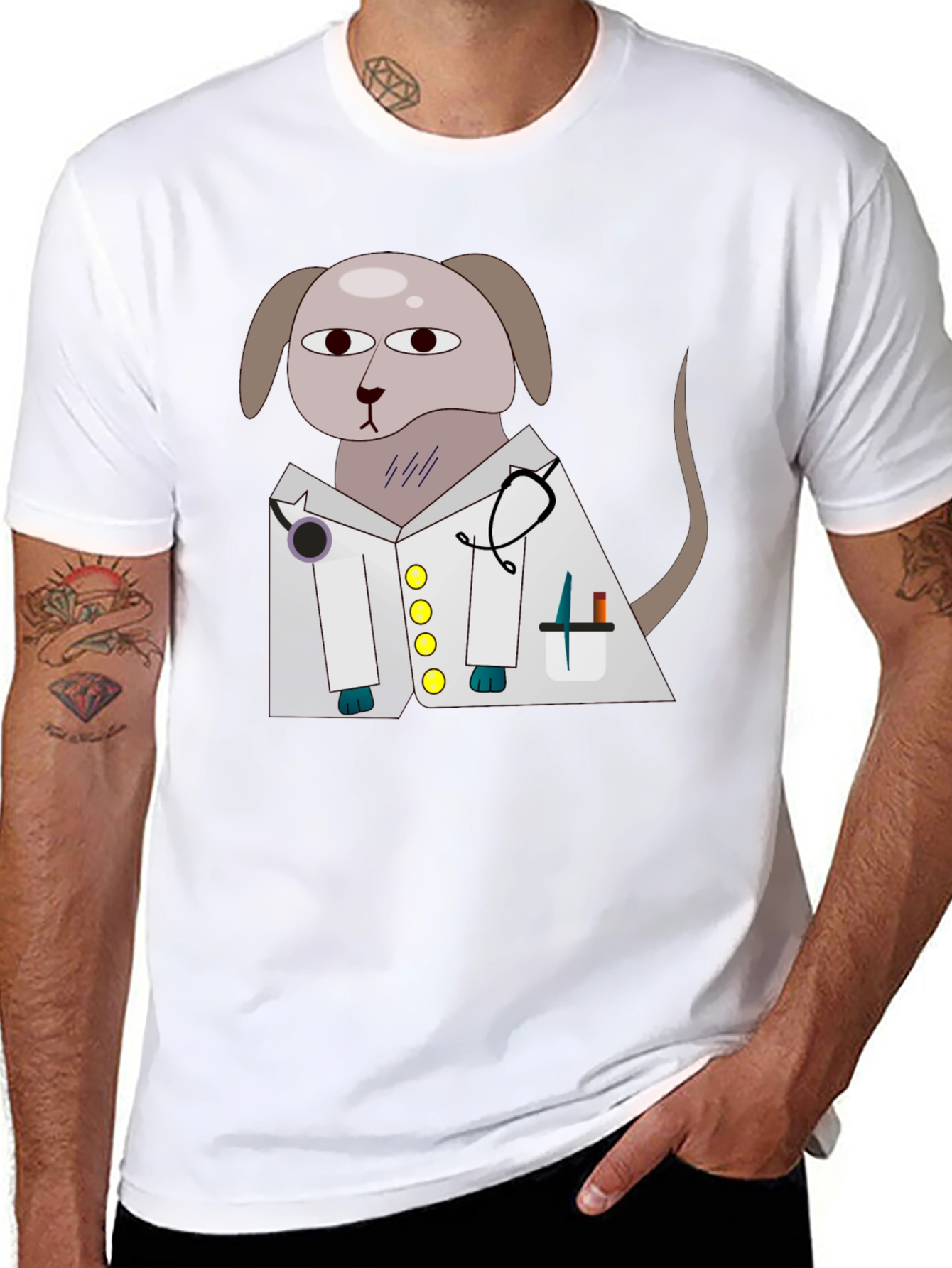 Dog Doctor T-Shirt - Cartoon Vet Design