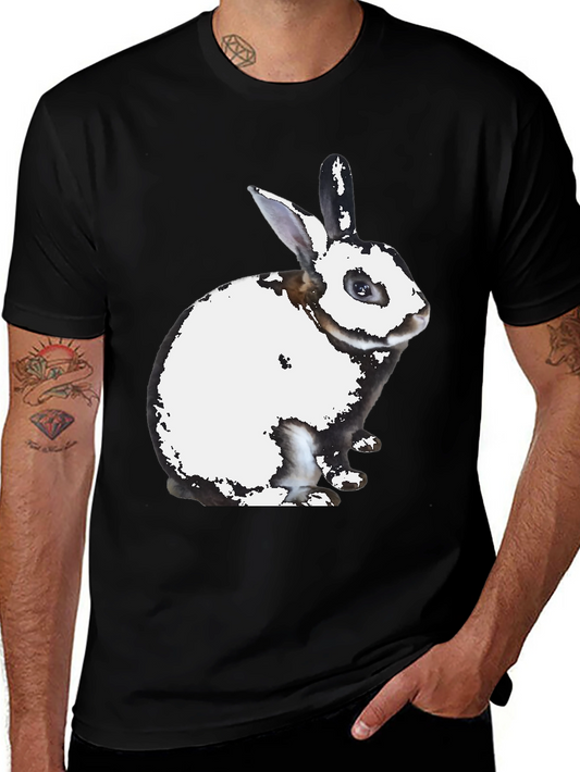 Rabbit Graphic Print Crew Neck T-Shirt
