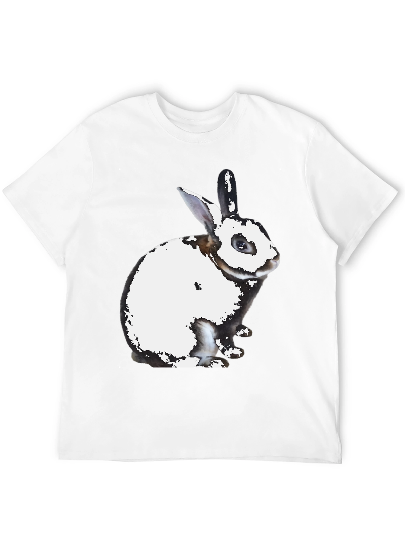 Rabbit Graphic Print Crew Neck T-Shirt