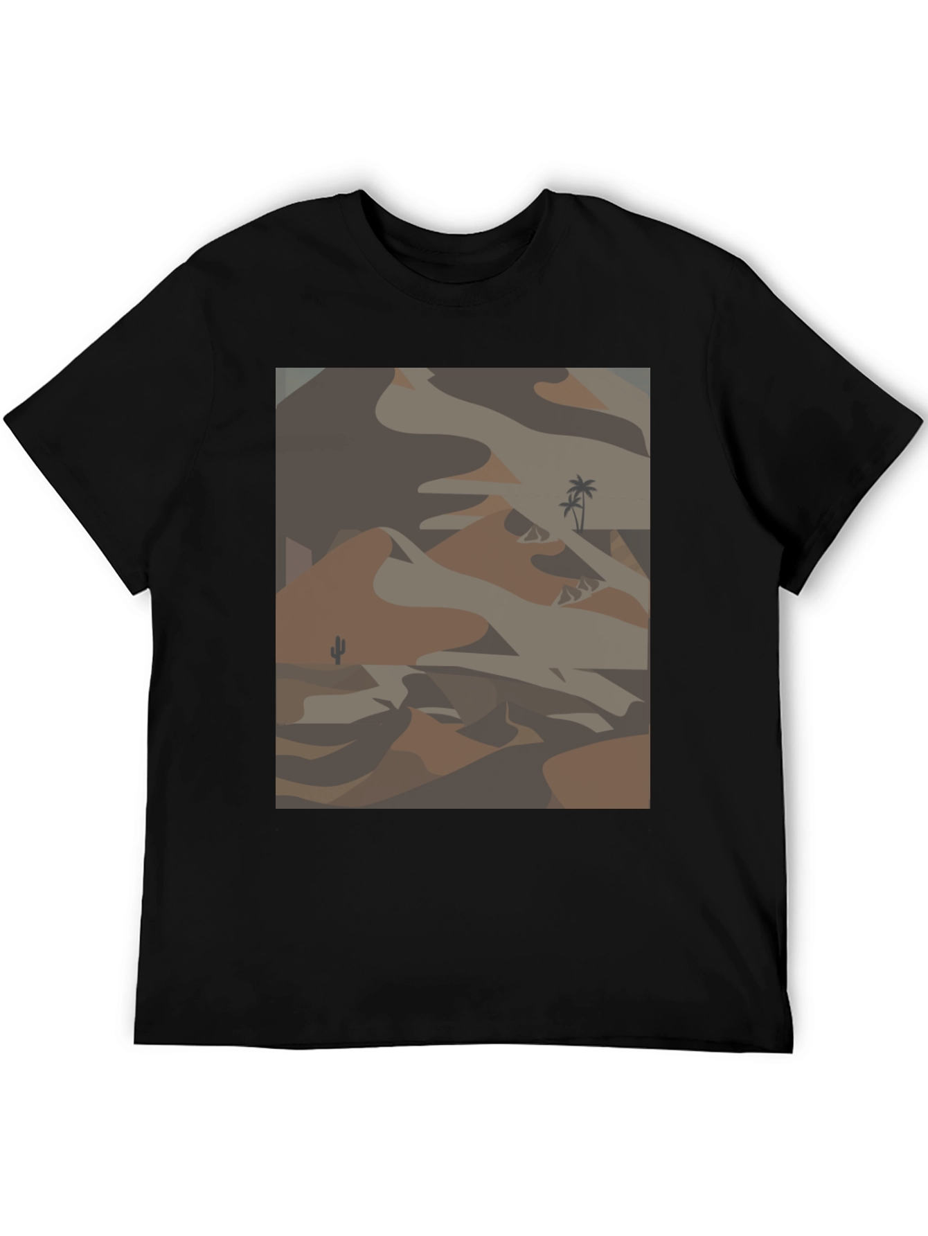 Desert Scene Graphic Tee - Black