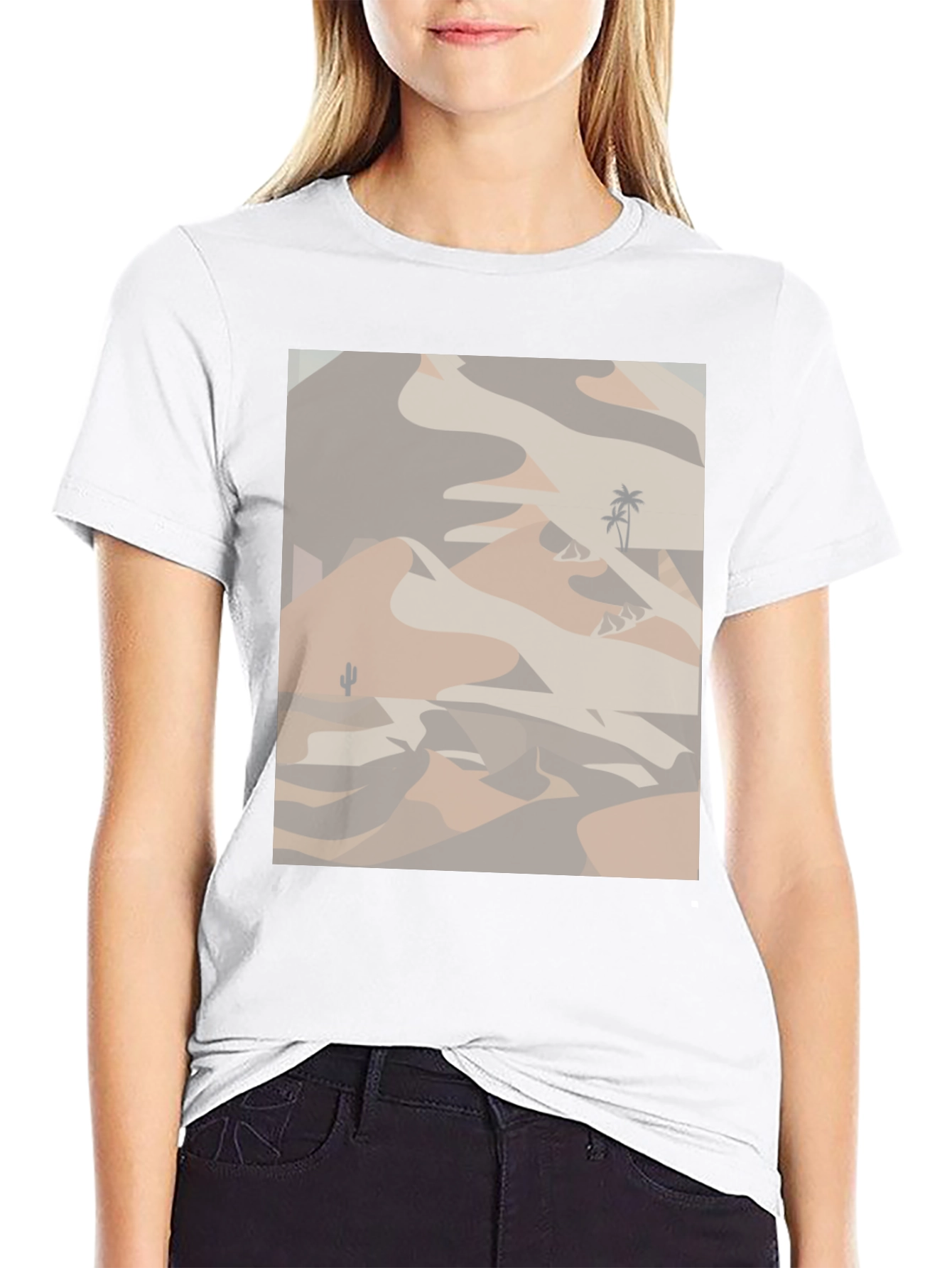 Desert Scene Graphic Tee - Black