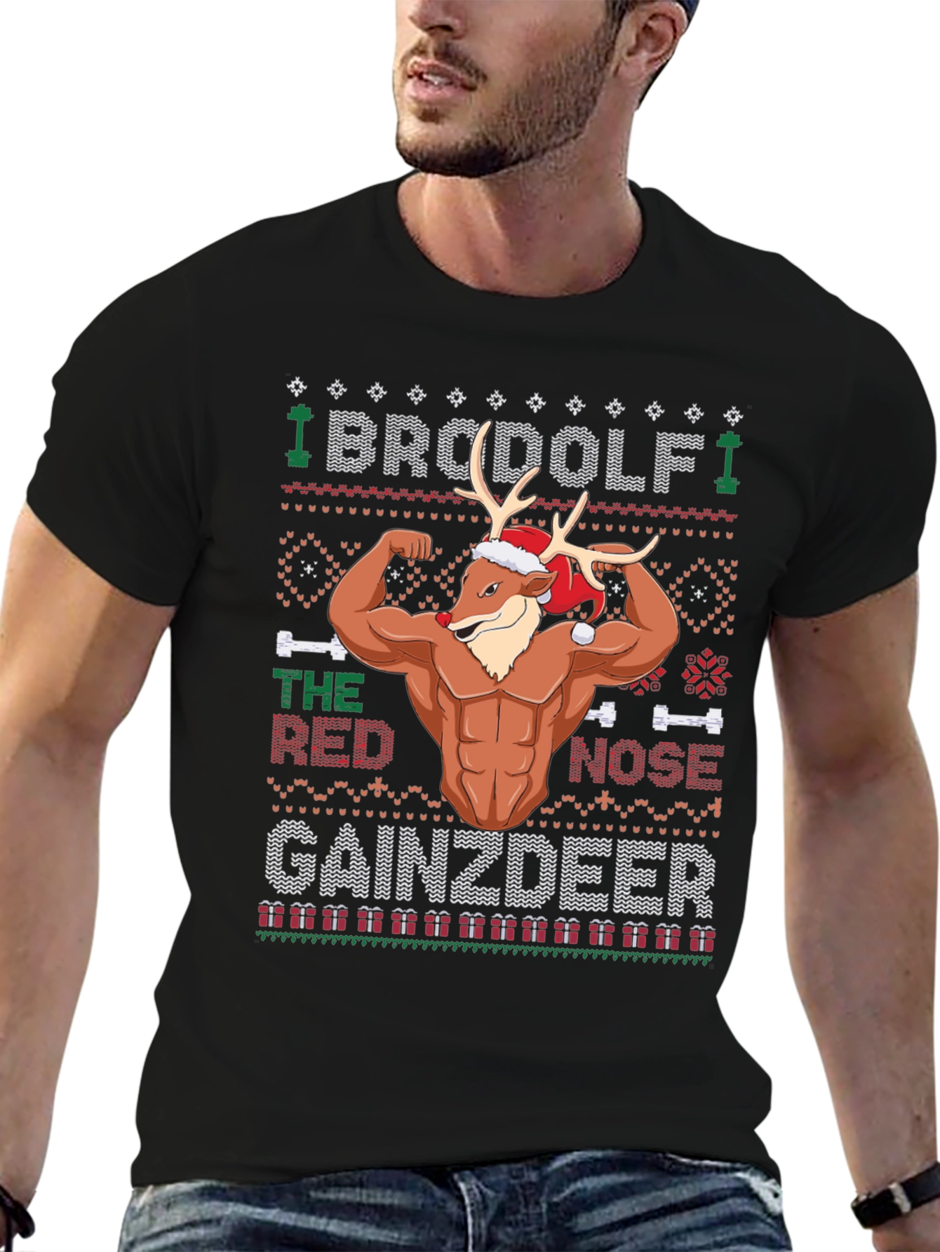 BroDolf Gainzdeer Christmas T-Shirt