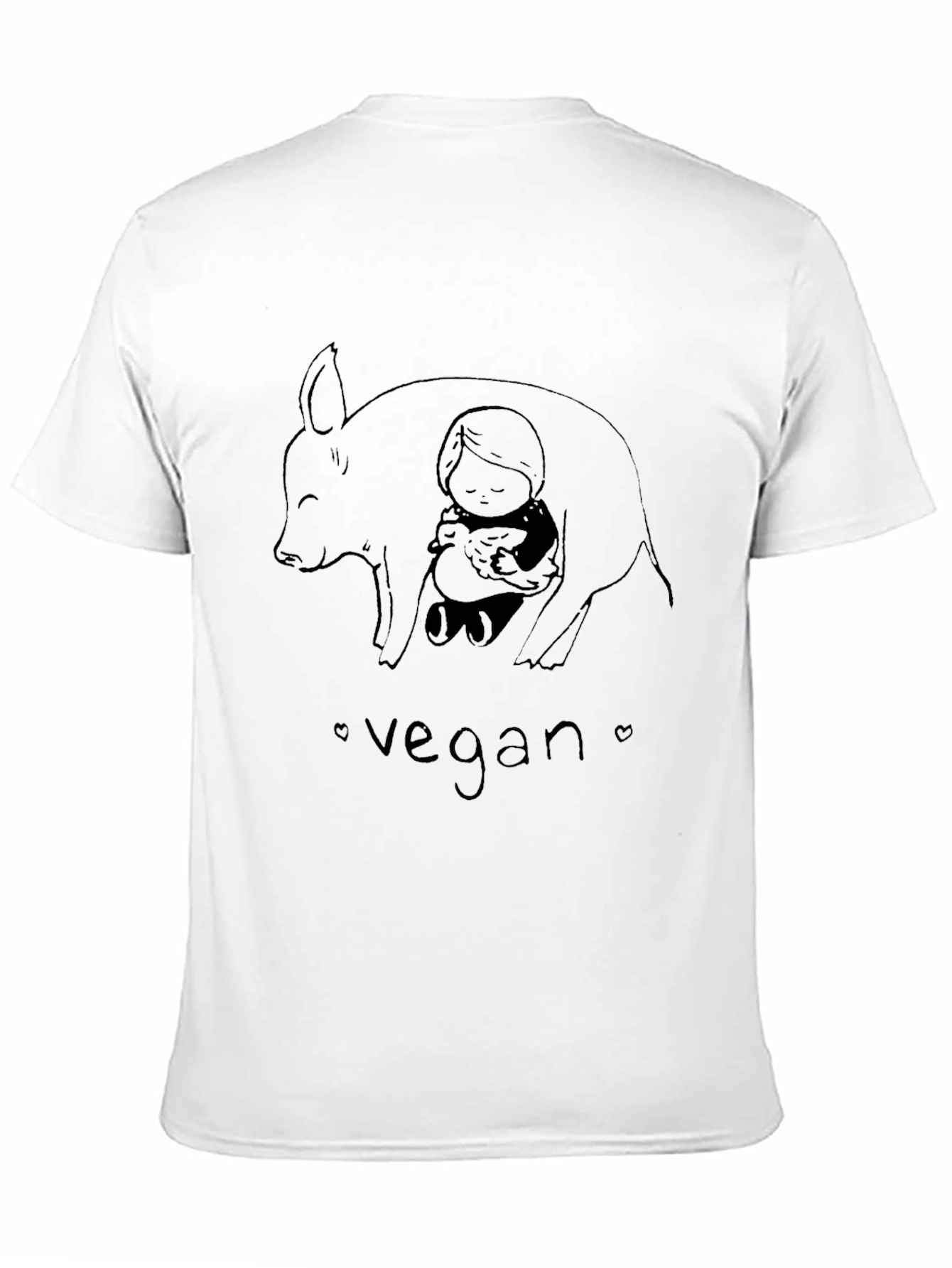 Vegan Graphic Tee - Unisex Black T-Shirt