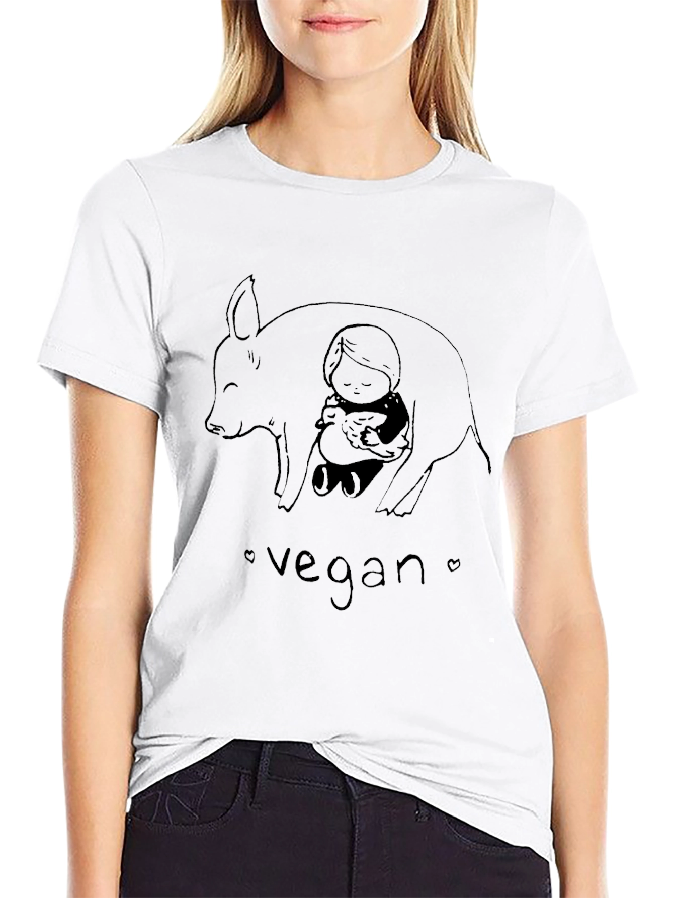Vegan Graphic Tee - Unisex Black T-Shirt