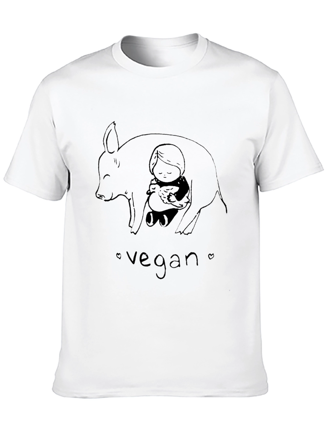 Vegan Graphic Tee - Unisex Black T-Shirt