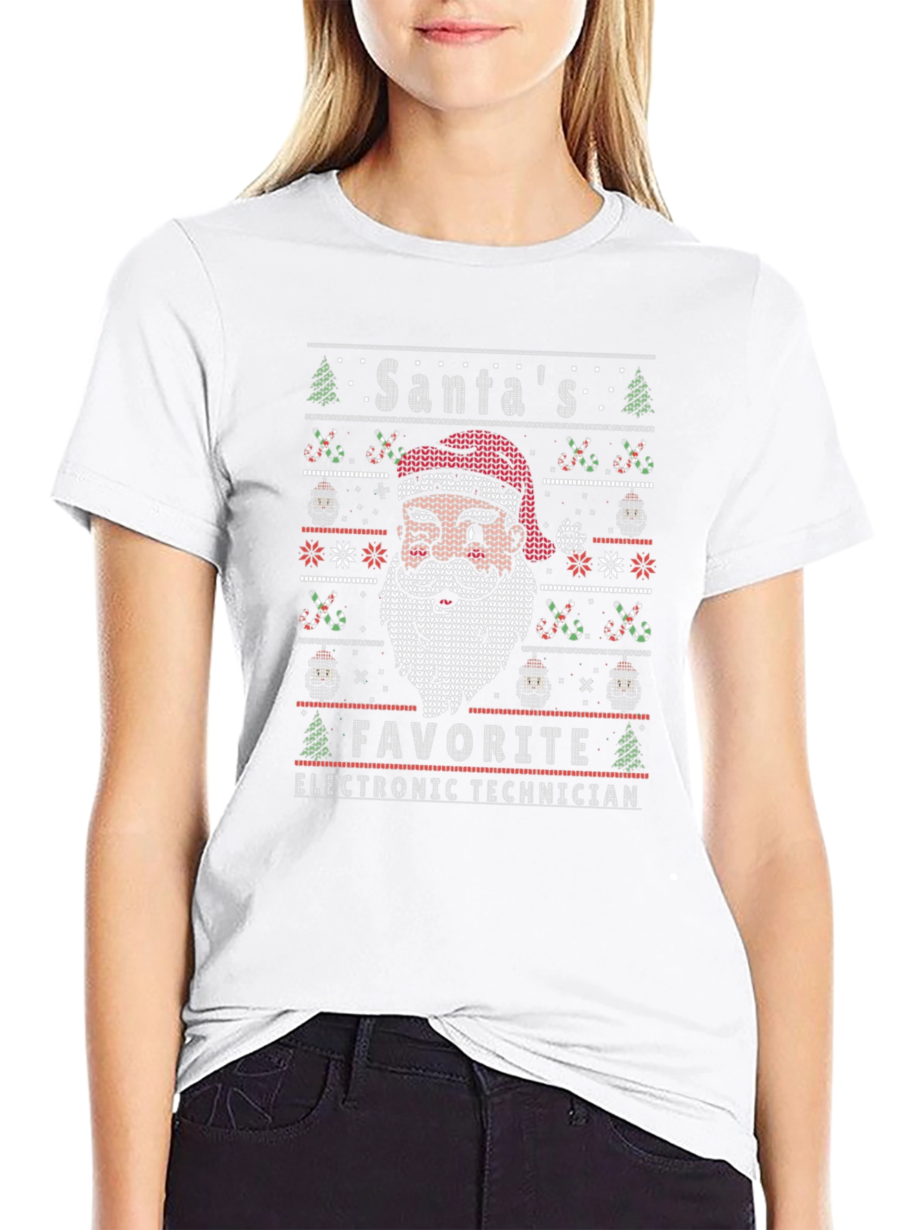Santas Favorite Electronic Technician Ugly Sweater T-Shirt