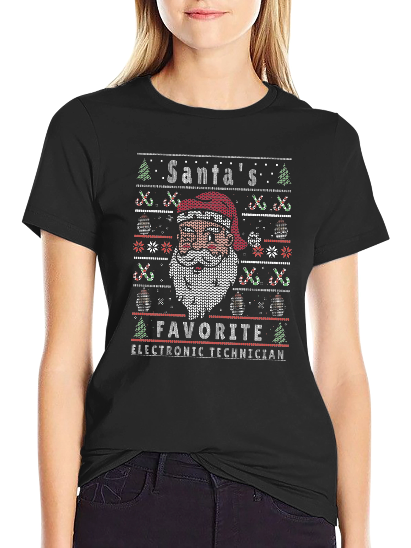 Santas Favorite Electronic Technician Ugly Sweater T-Shirt