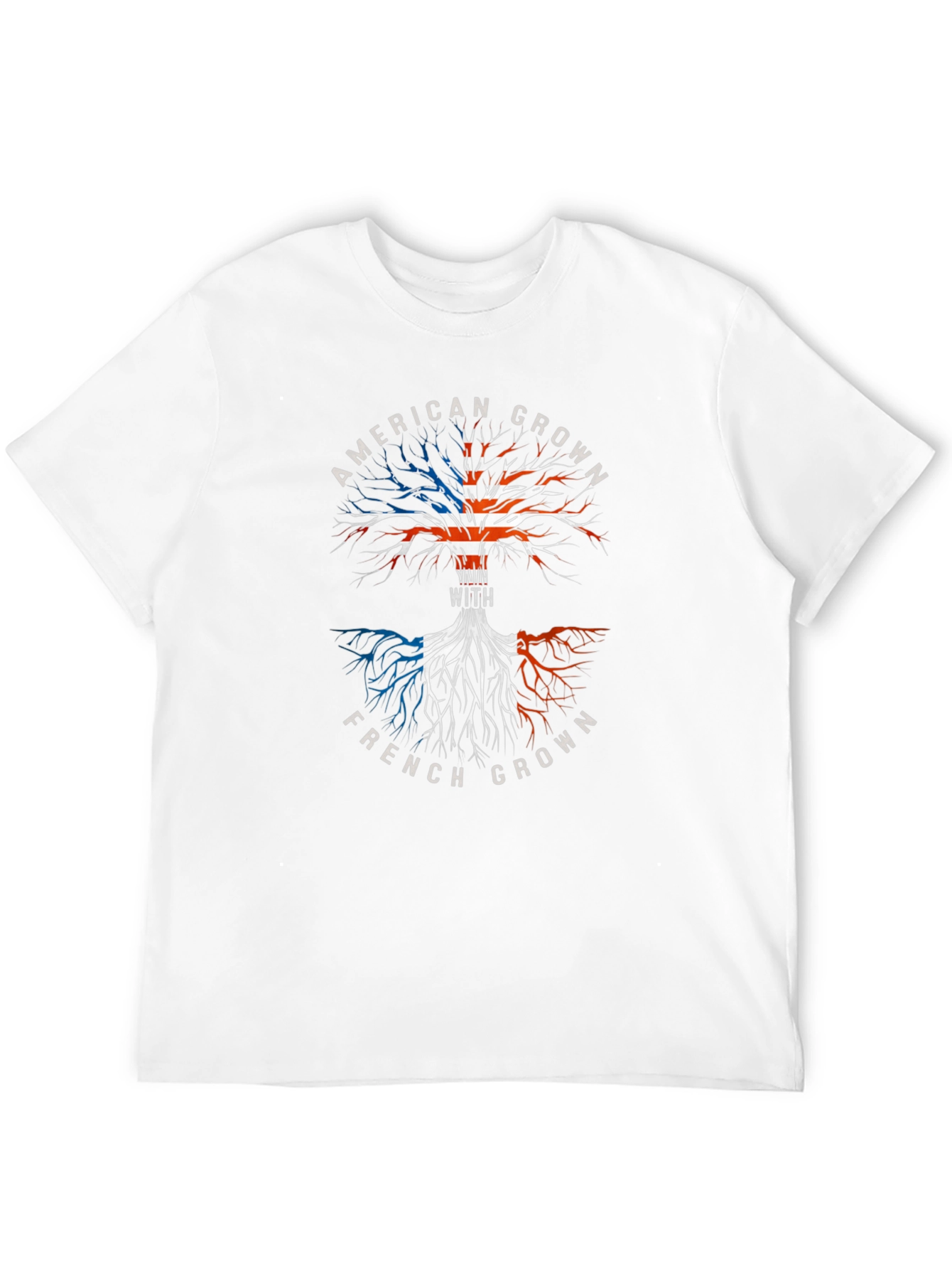American & French Grown Tree Graphic T-Shirt